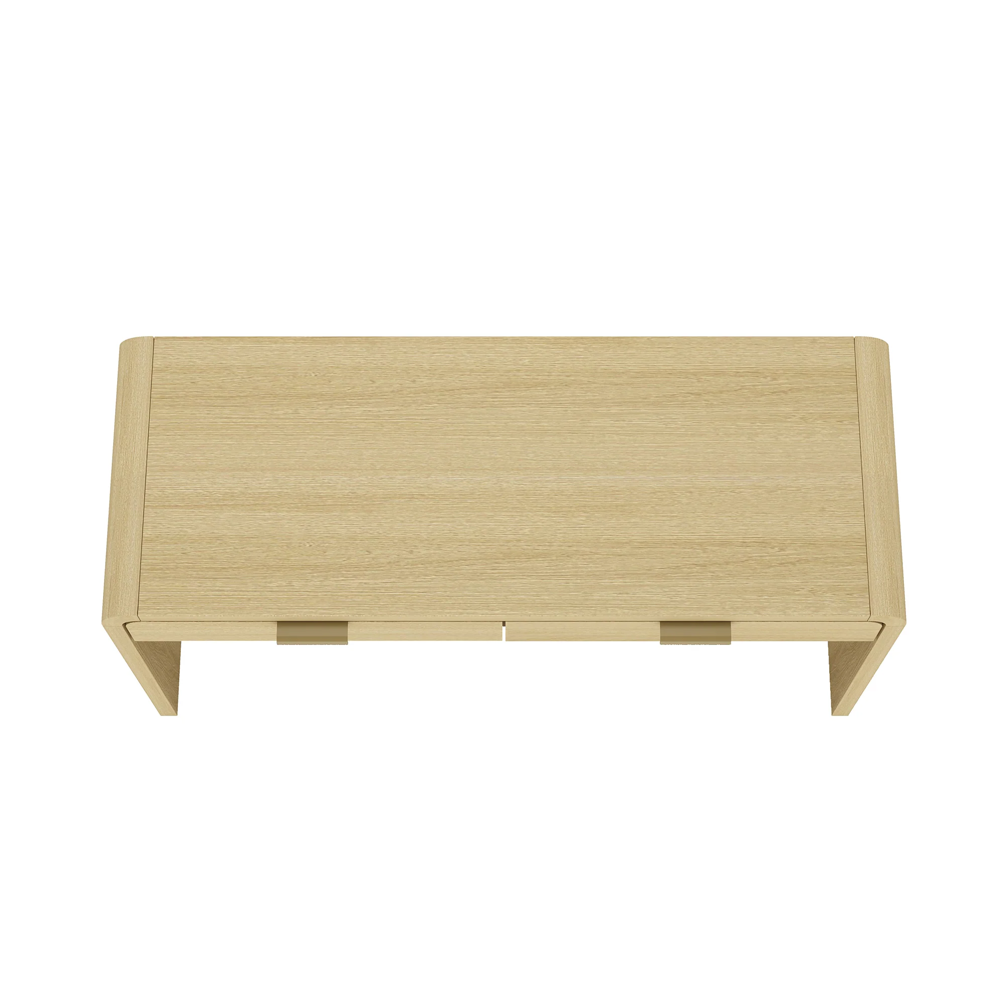 Grace 54" Home Office Desk in Natural Oak and Gold - Image 9