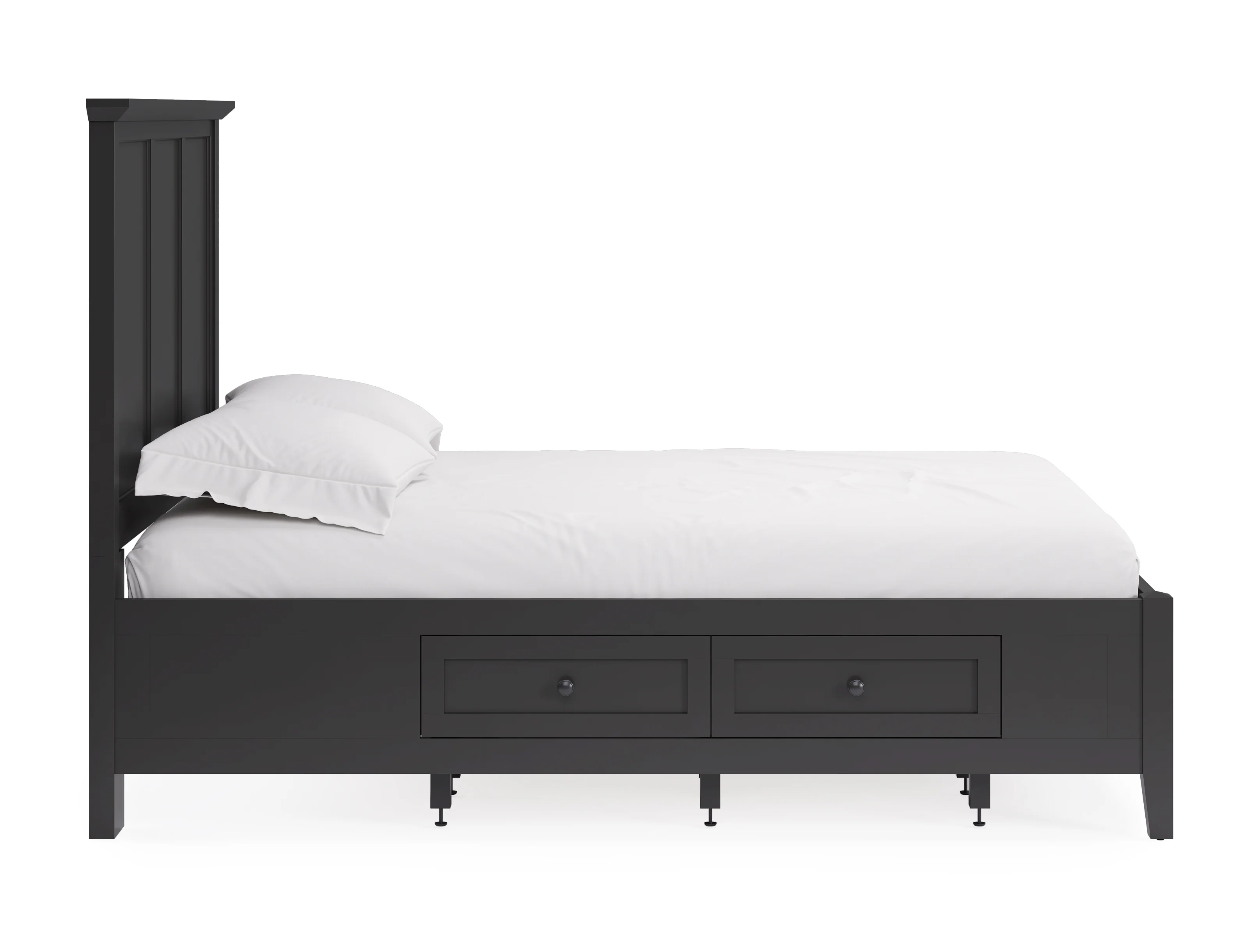 Grace Four Drawer California King Platform Storage Bed in Raven Black - Image 4