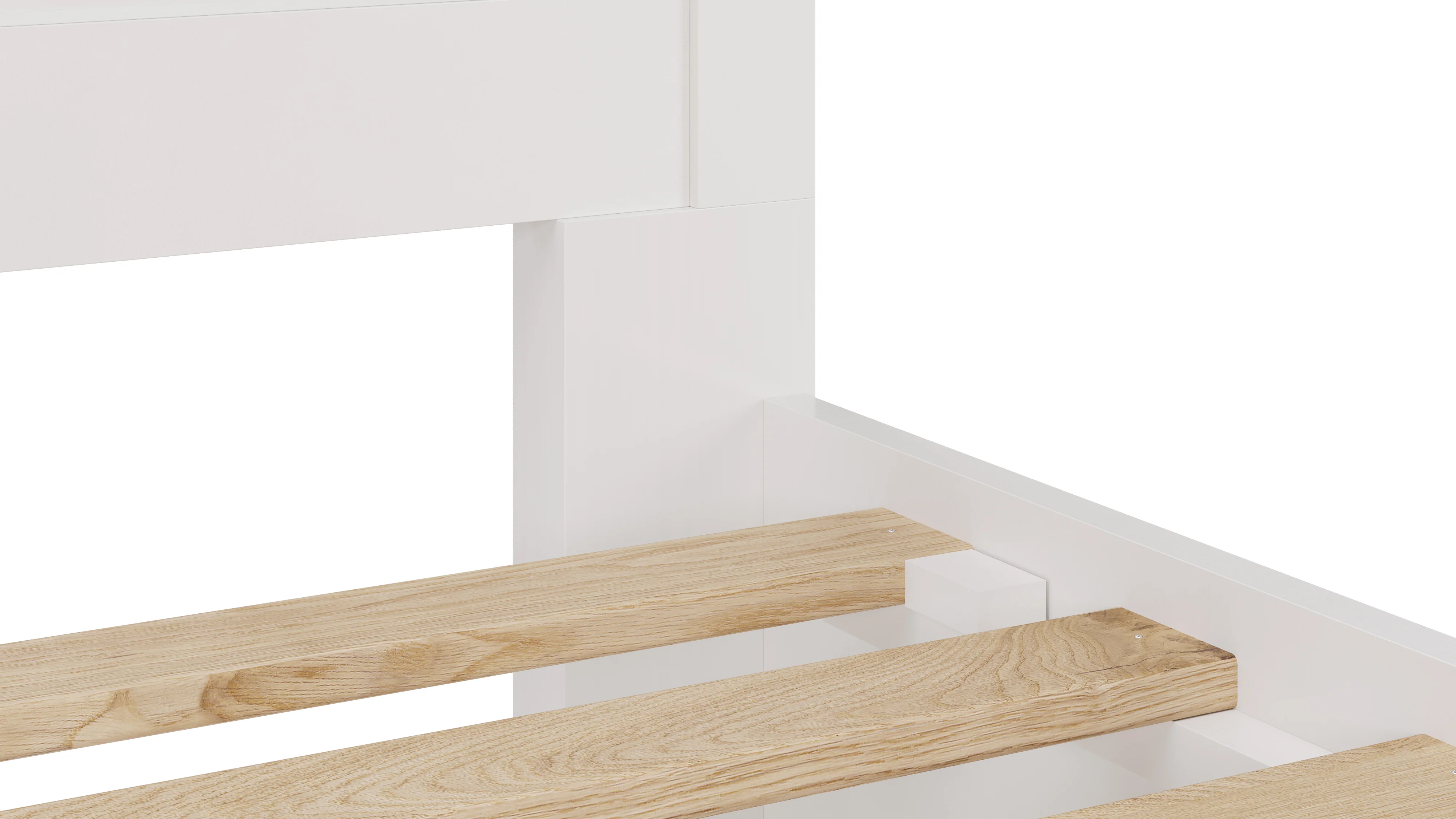 Grace Four Drawer Queen Platform Storage Bed in Snowfall White - Image 5