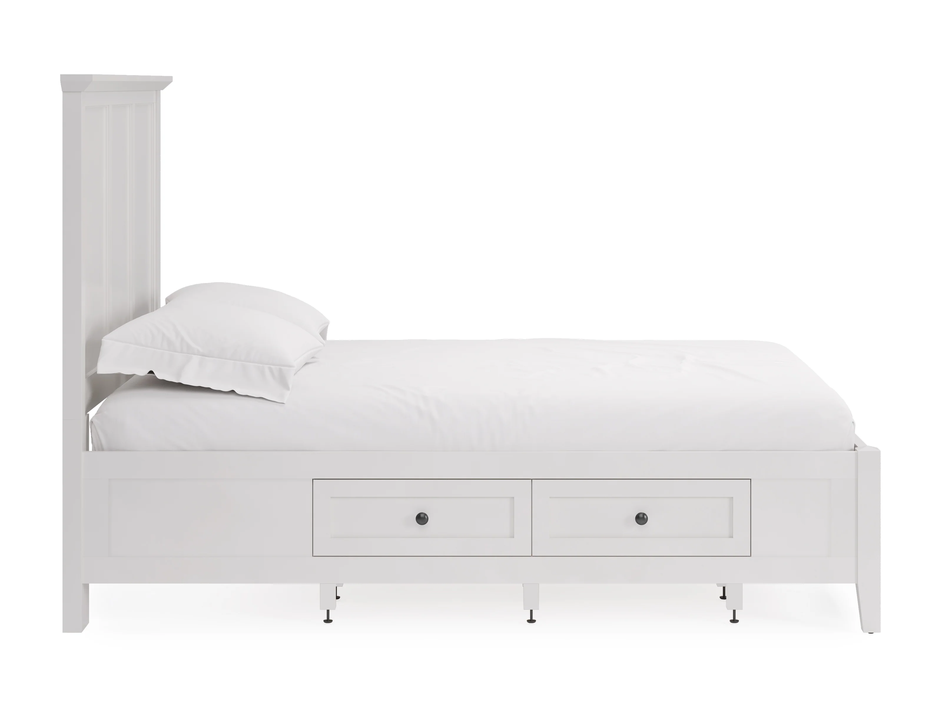 Grace Four Drawer Queen Platform Storage Bed in Snowfall White - Image 6