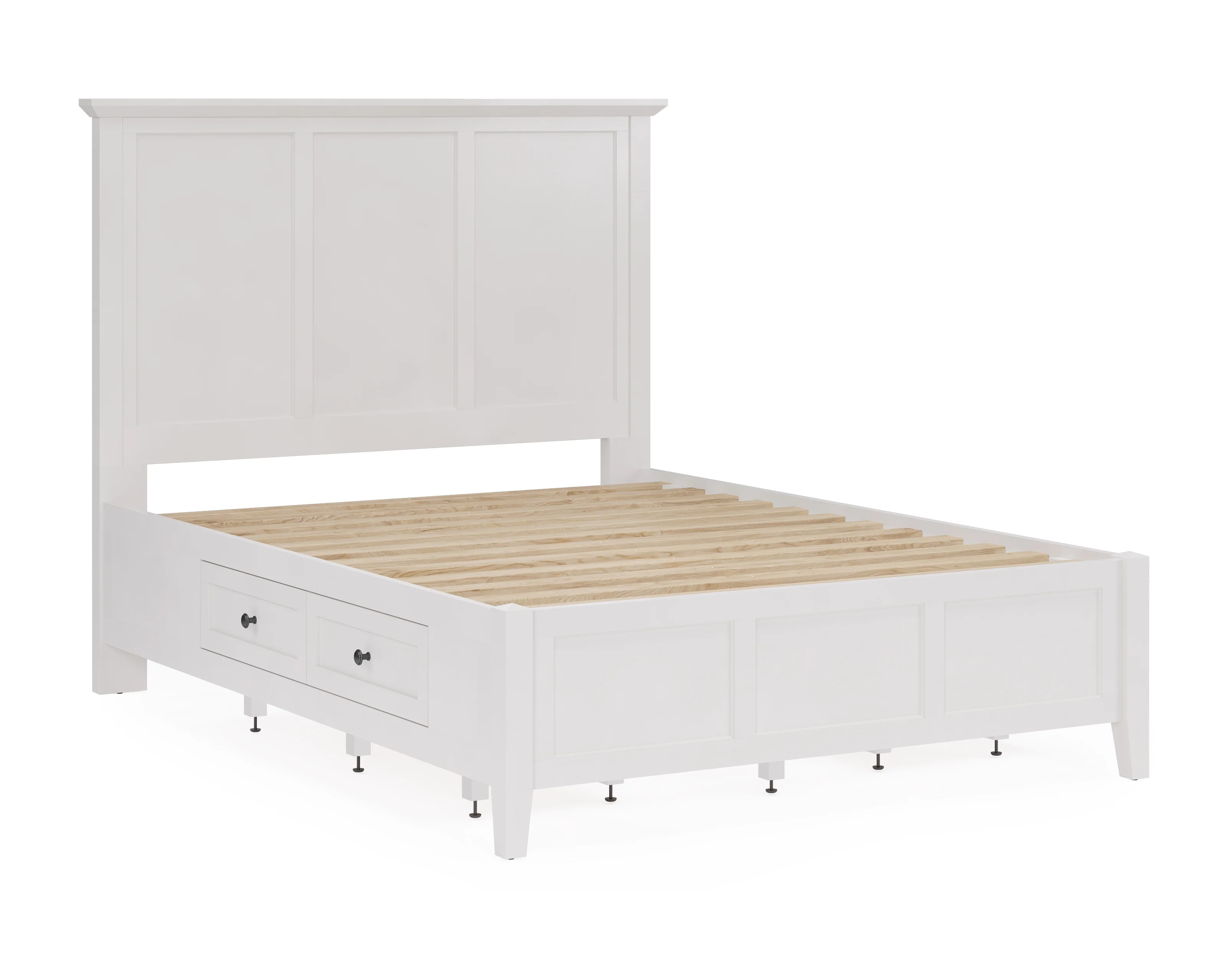 Grace Four Drawer Eastern King Platform Storage Bed in Snowfall White - Image 10