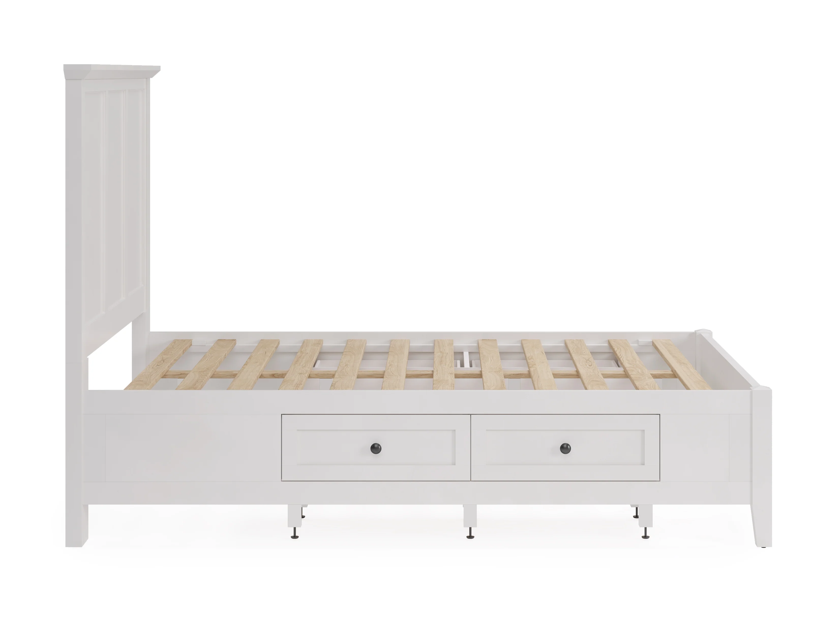 Grace Four Drawer Eastern King Platform Storage Bed in Snowfall White - Image 9