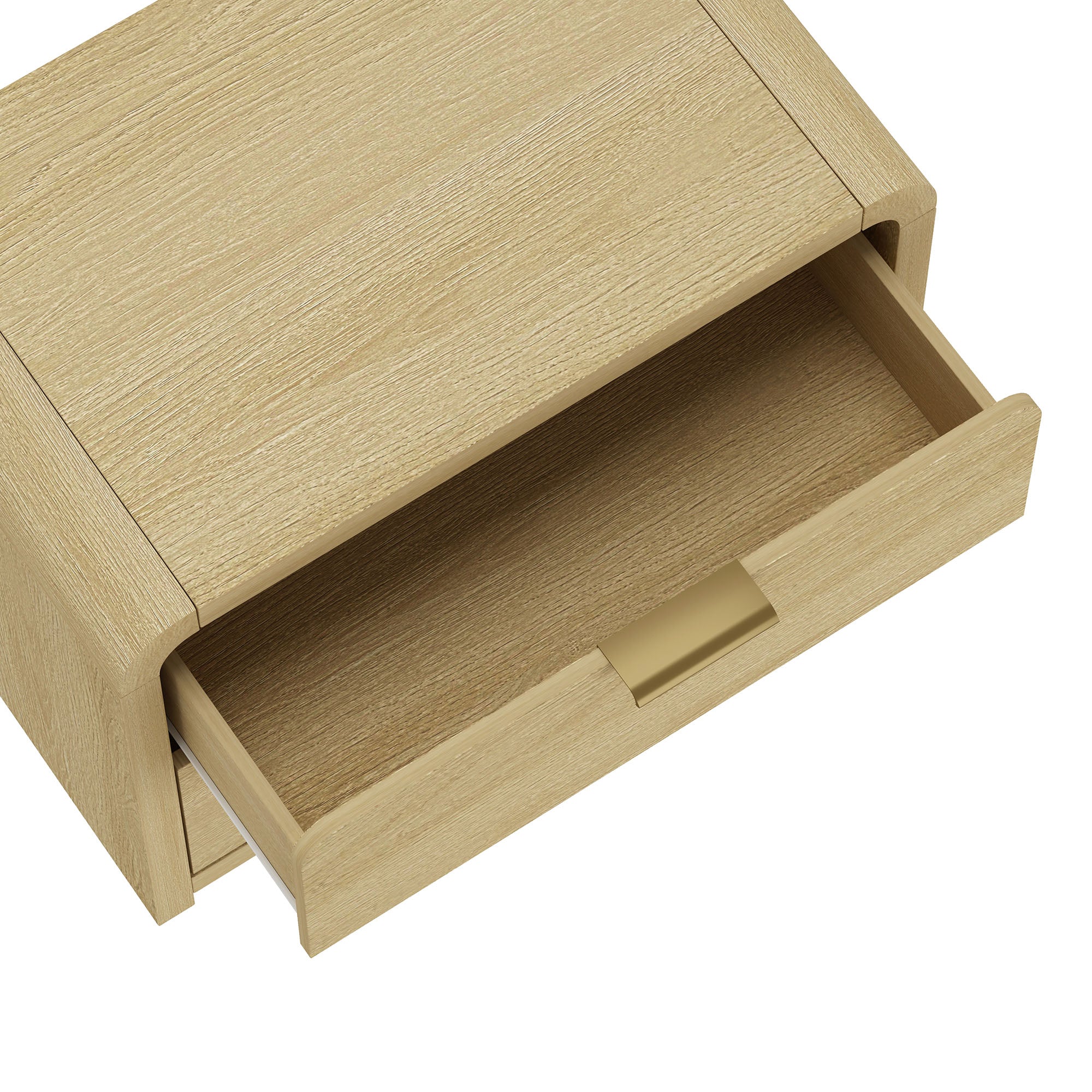 Grace Nightstand in Natural Oak and Gold - Image 5