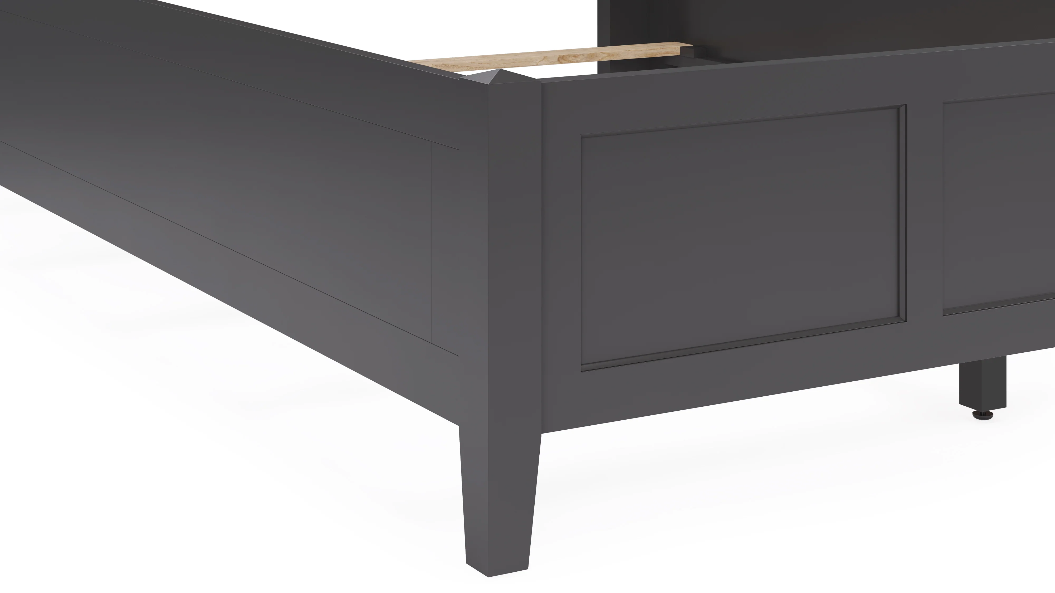 Grace Three Full Panel Bed in Raven Black - Image 8