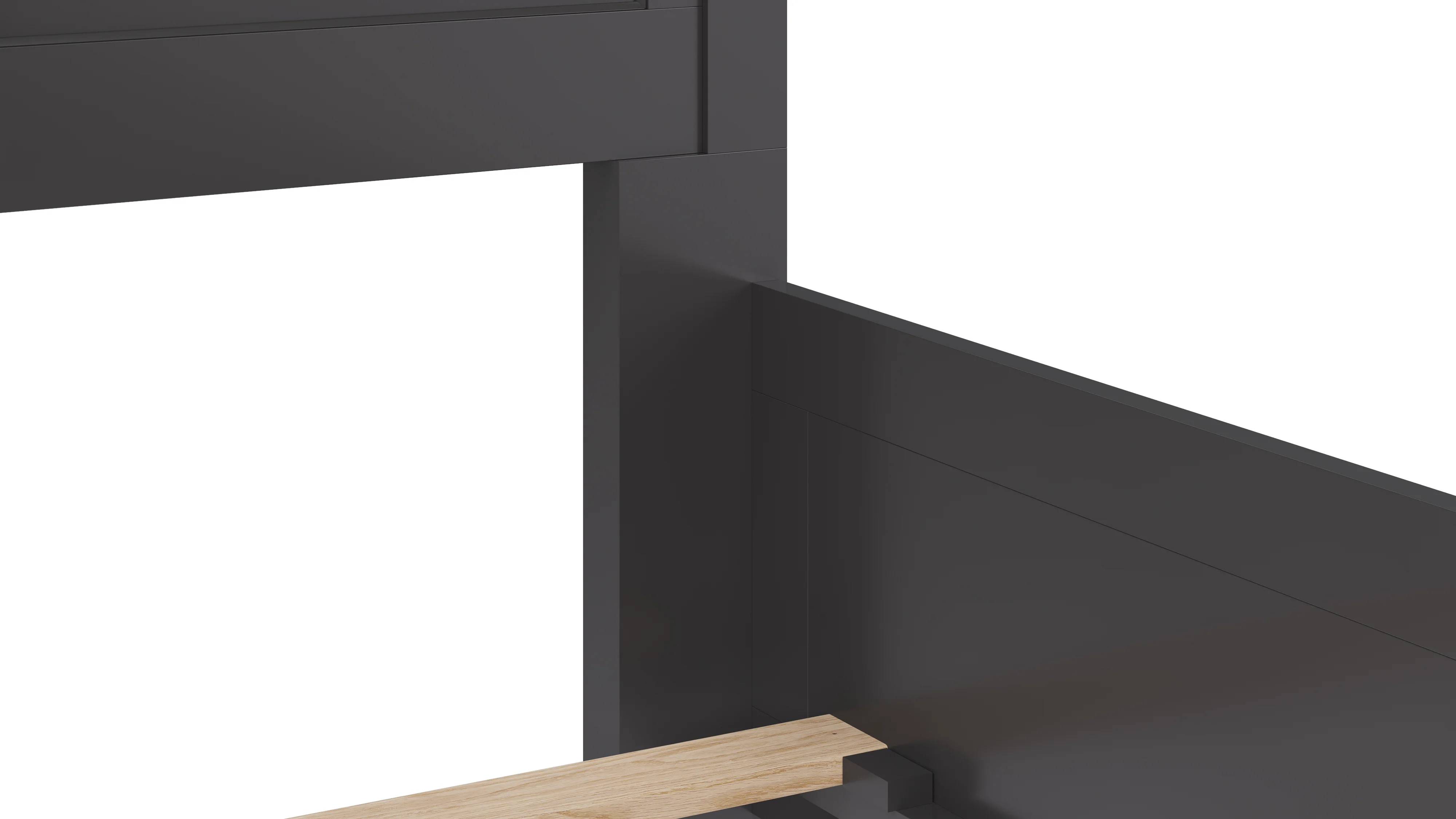 Grace Three Full Panel Bed in Raven Black - Image 9