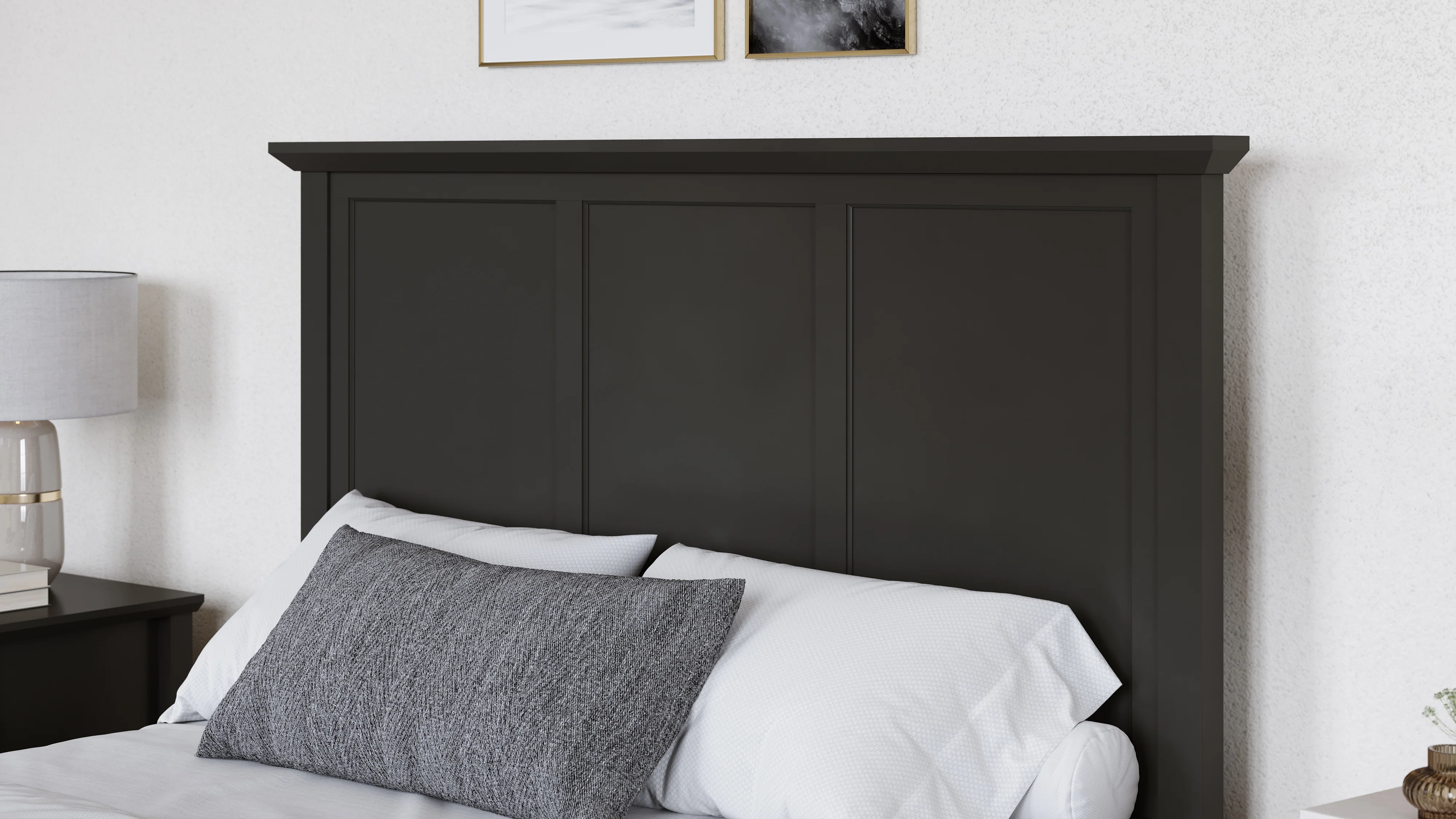Grace Three Eastern King Panel Bed in Raven Black - Image 11