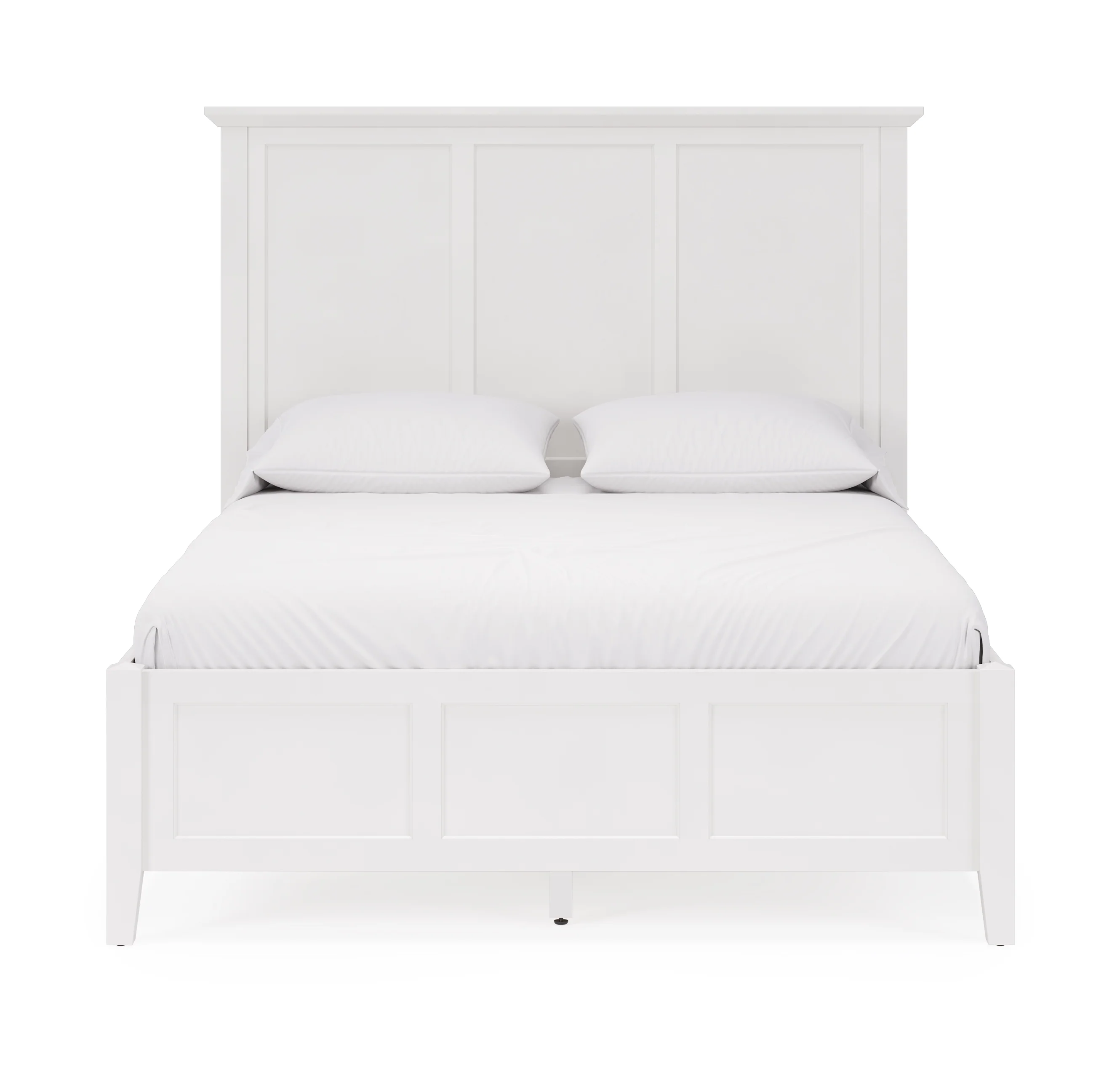 Grace Three California King Panel Bed in Snowfall White - Image 3
