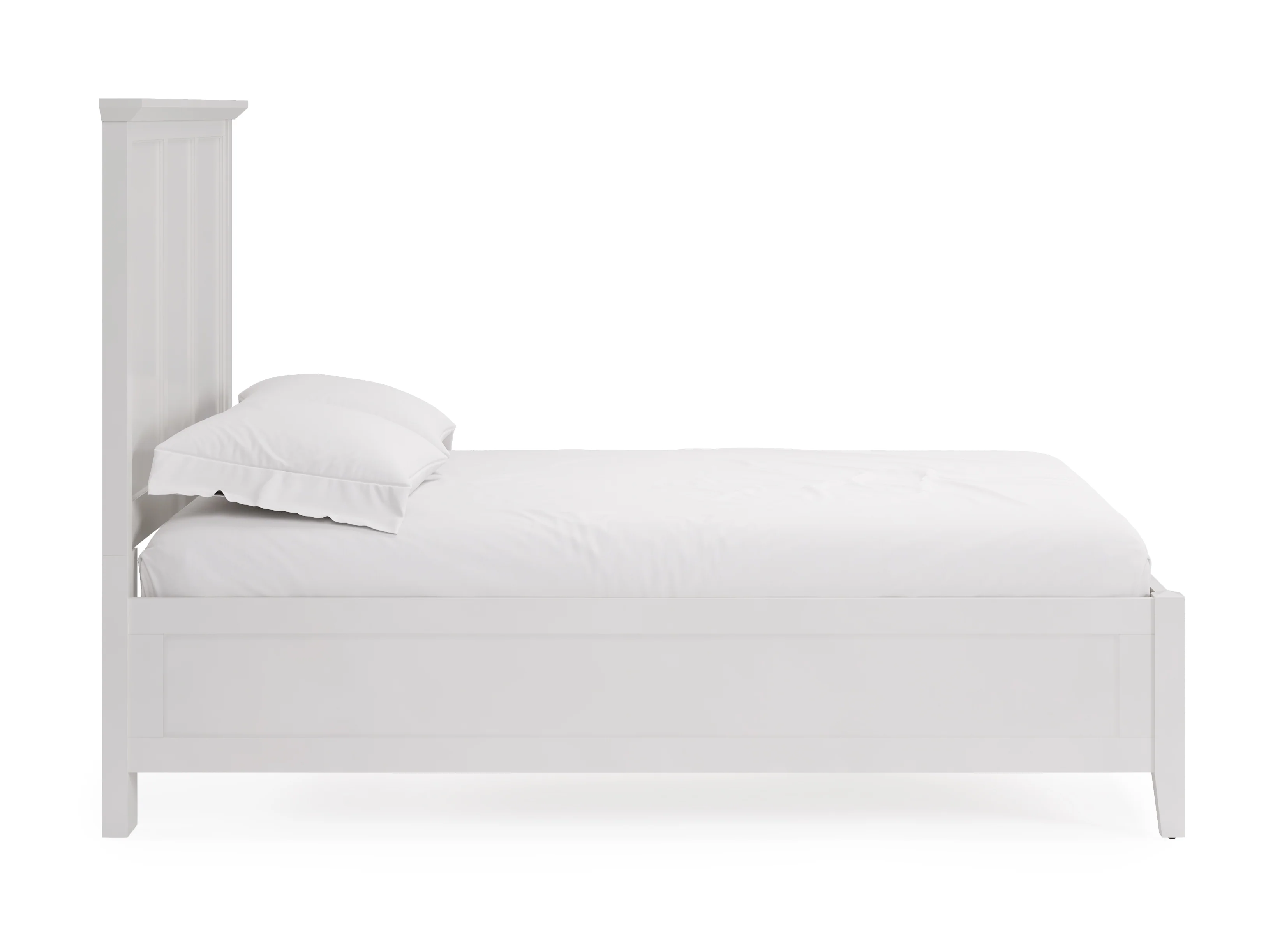 Grace Three California King Panel Bed in Snowfall White - Image 4