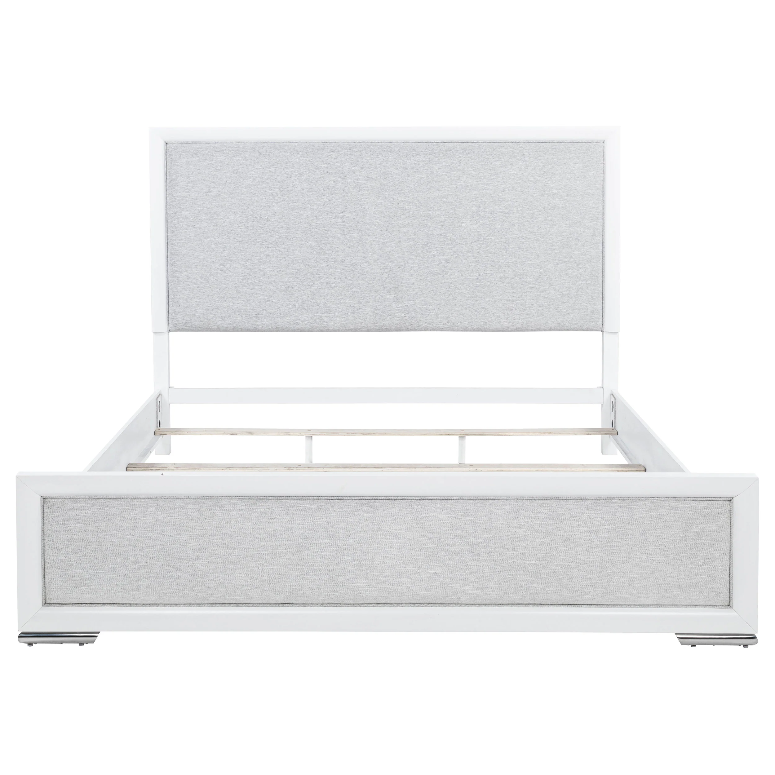 Gracemont White 57-inch Eastern King Panel Bed Grey and - Image 4