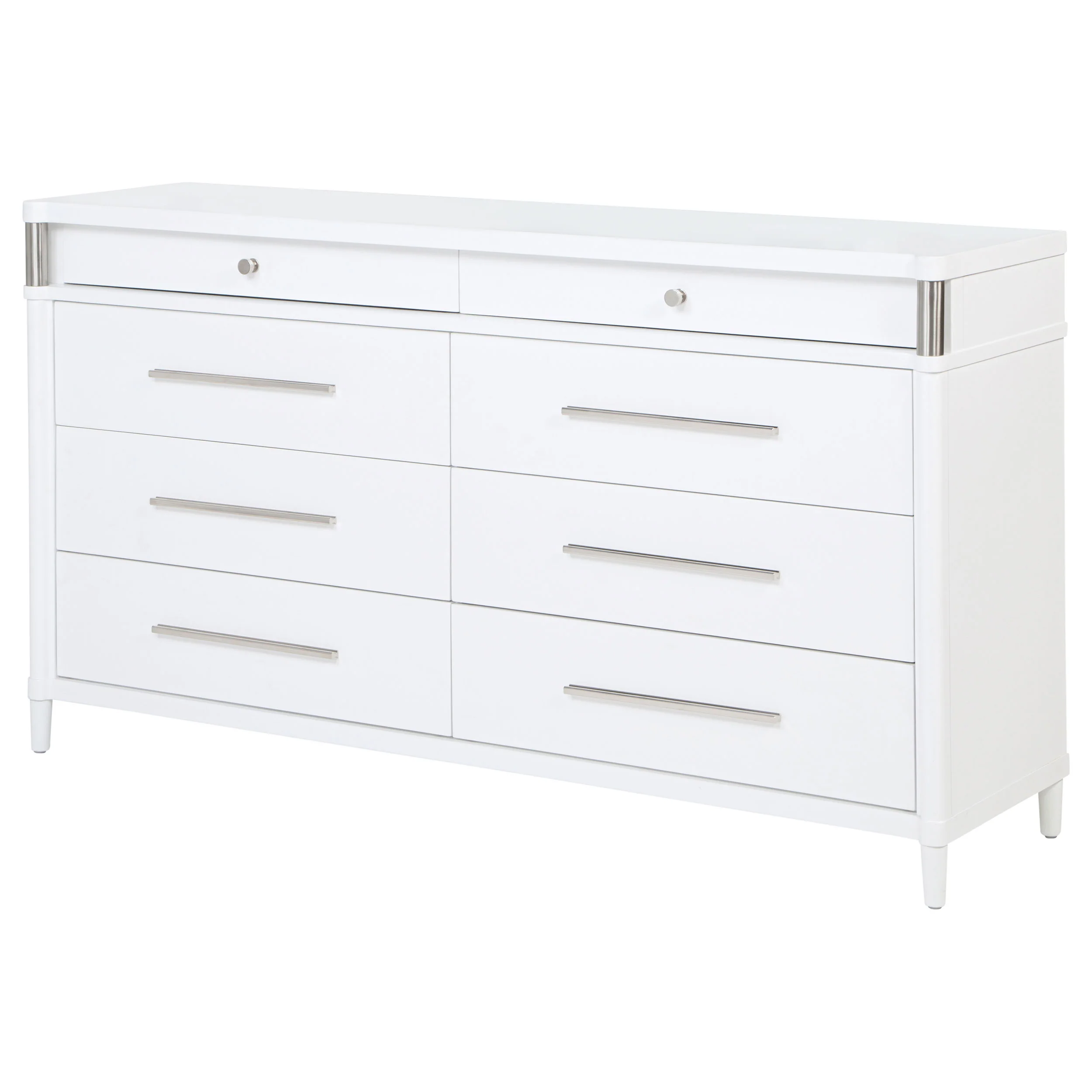 Gracemont White 8-drawer Bedroom Dresser Cabinet - Image 4