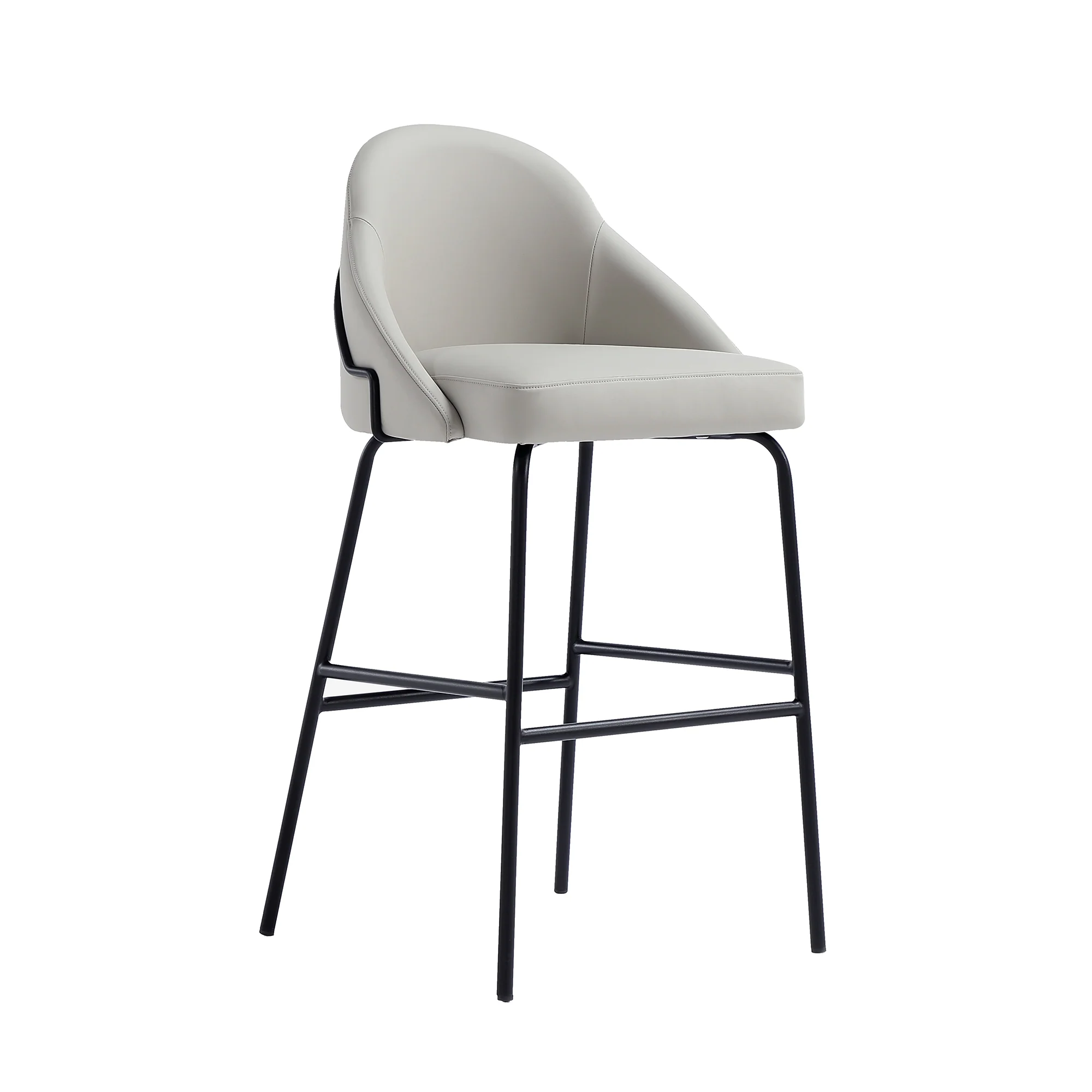 Gracie Barstool in Stone and Black (set of 2) - Image 6