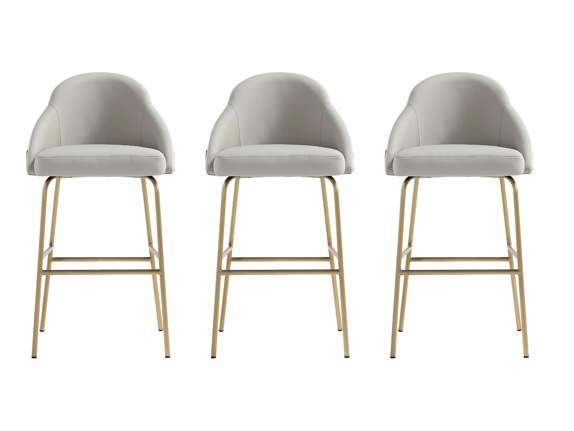 Gracie Barstool in Stone and Gold (set of 3)