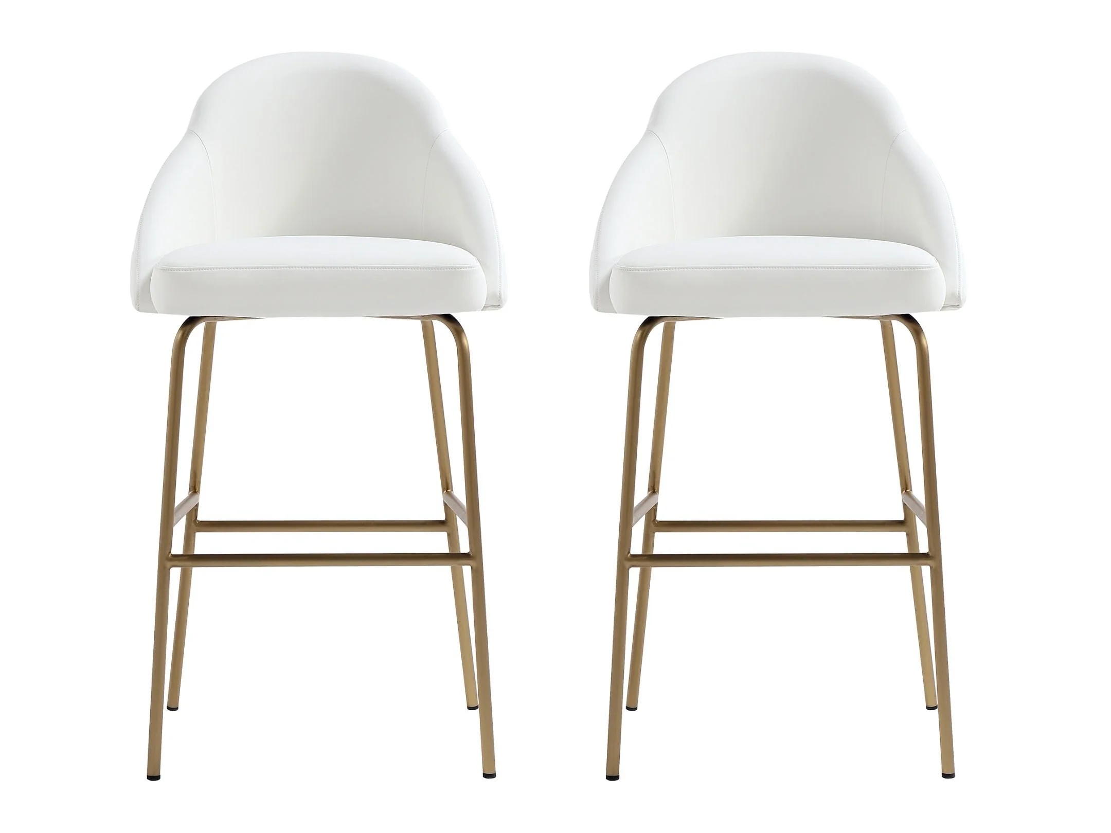 Gracie Barstool in White and Gold (set of 2)