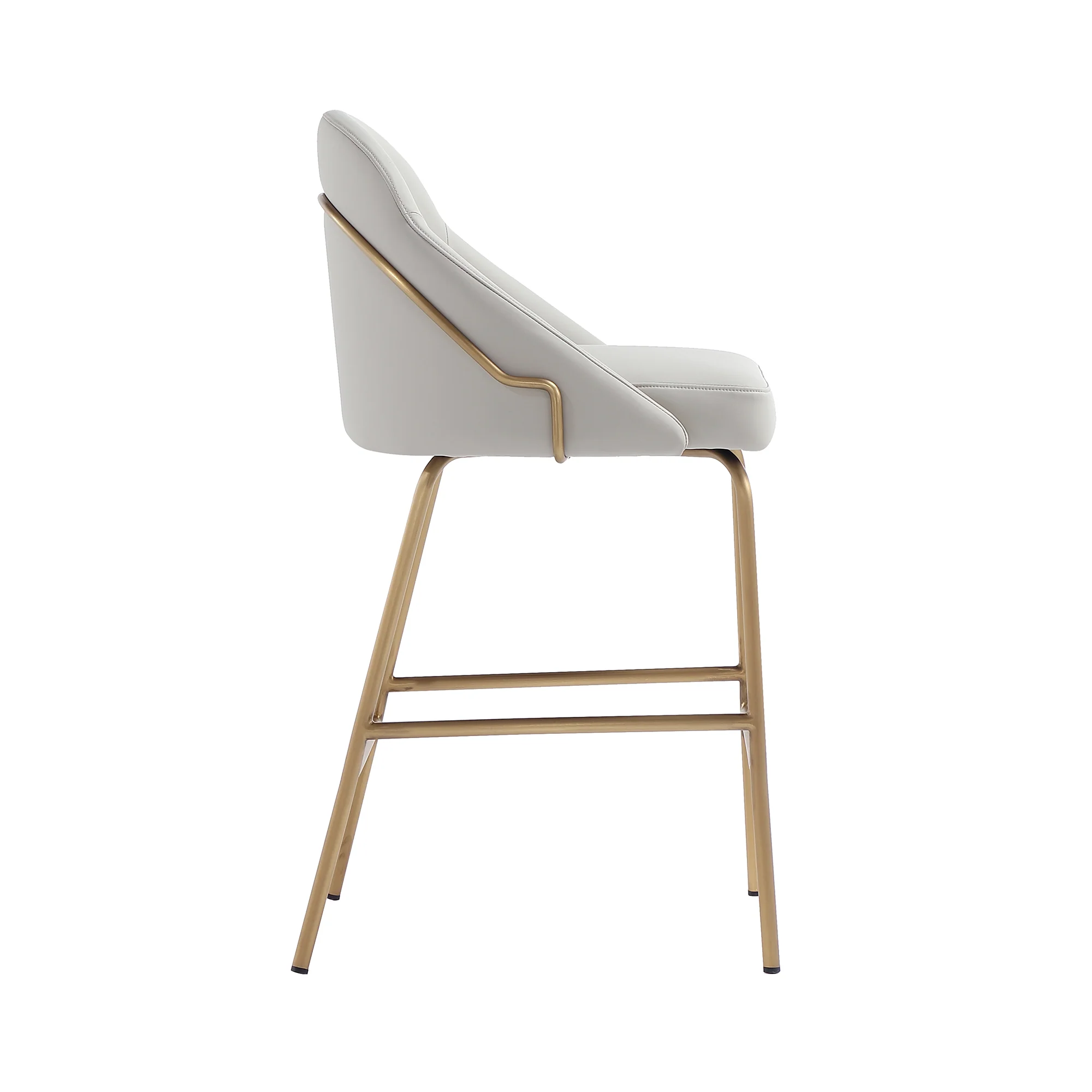 Gracie Counter Stool in Stone and Gold (set of 3) - Image 7
