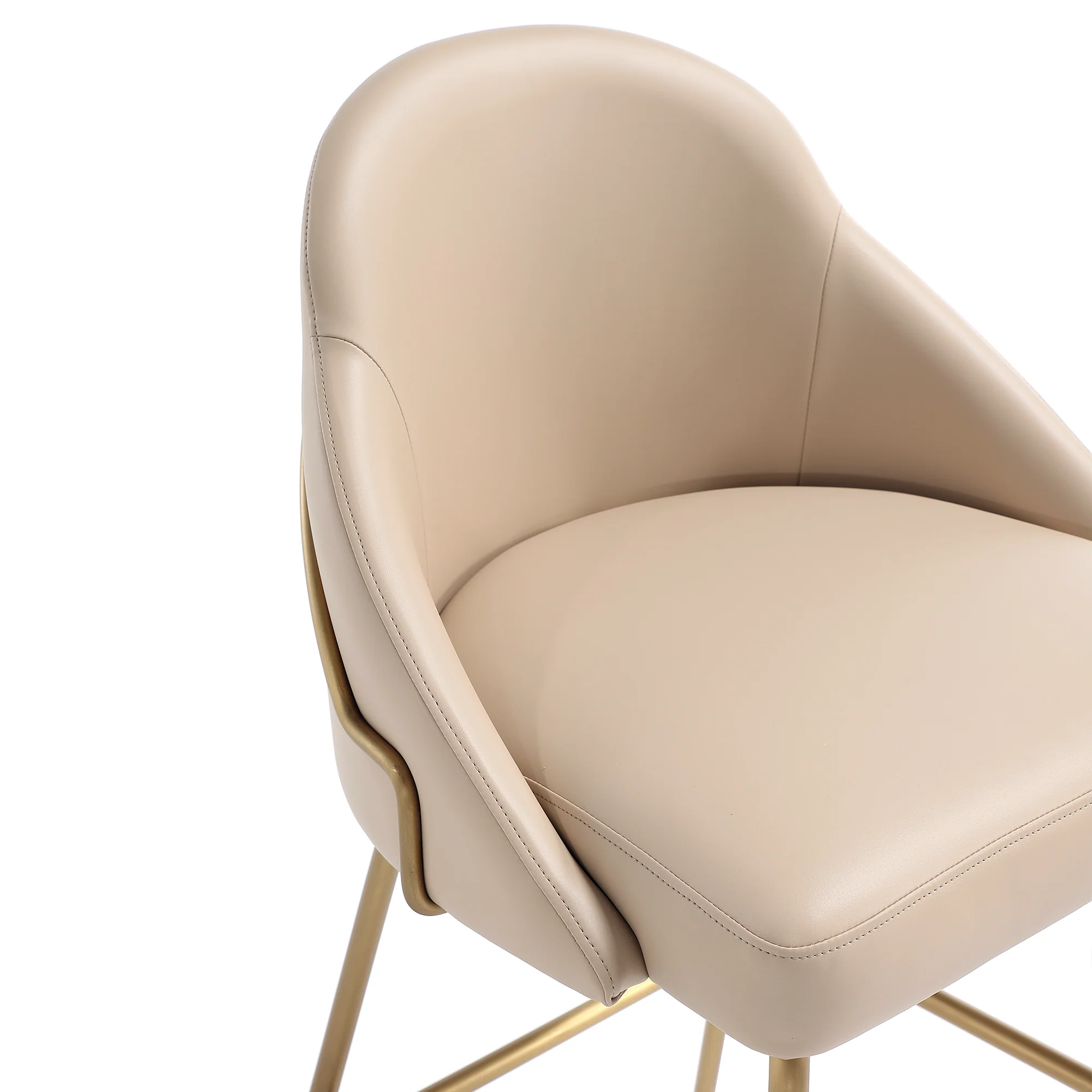 Gracie Counter Stool in Tan and Gold (set of 2) - Image 5