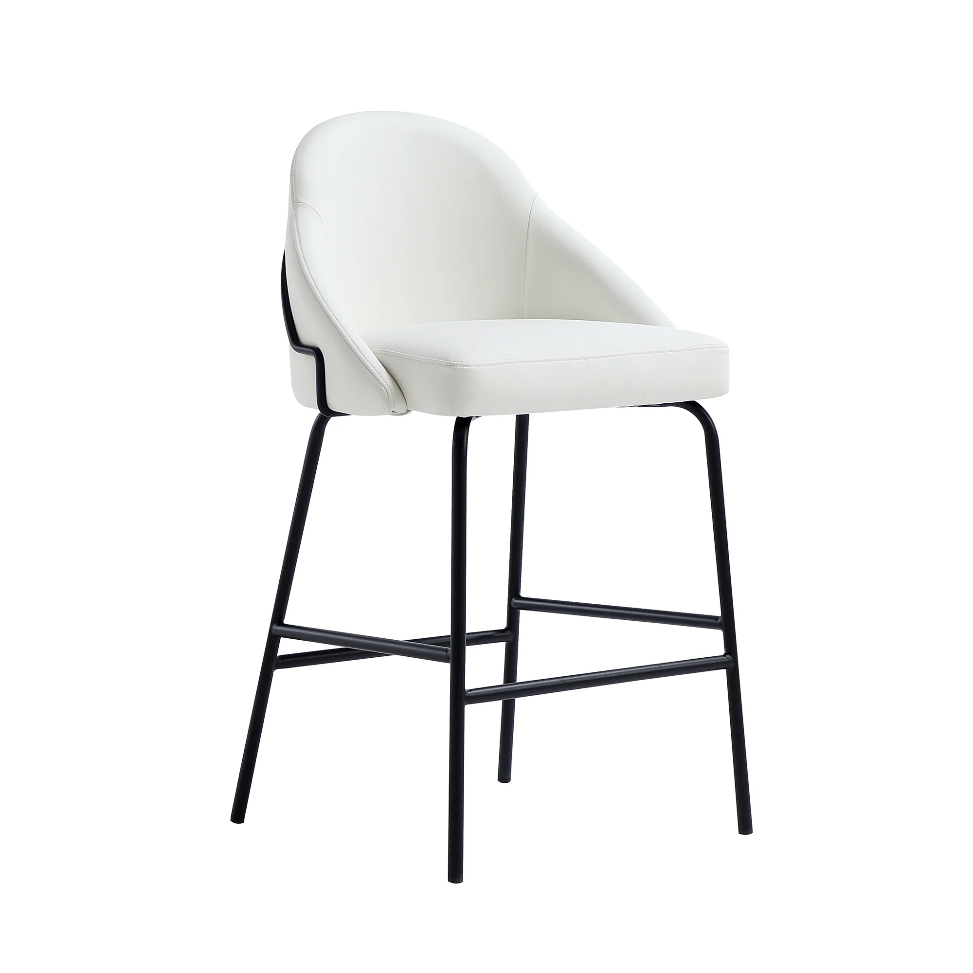 Gracie Counter Stool in White and Black (set of 2) - Image 6