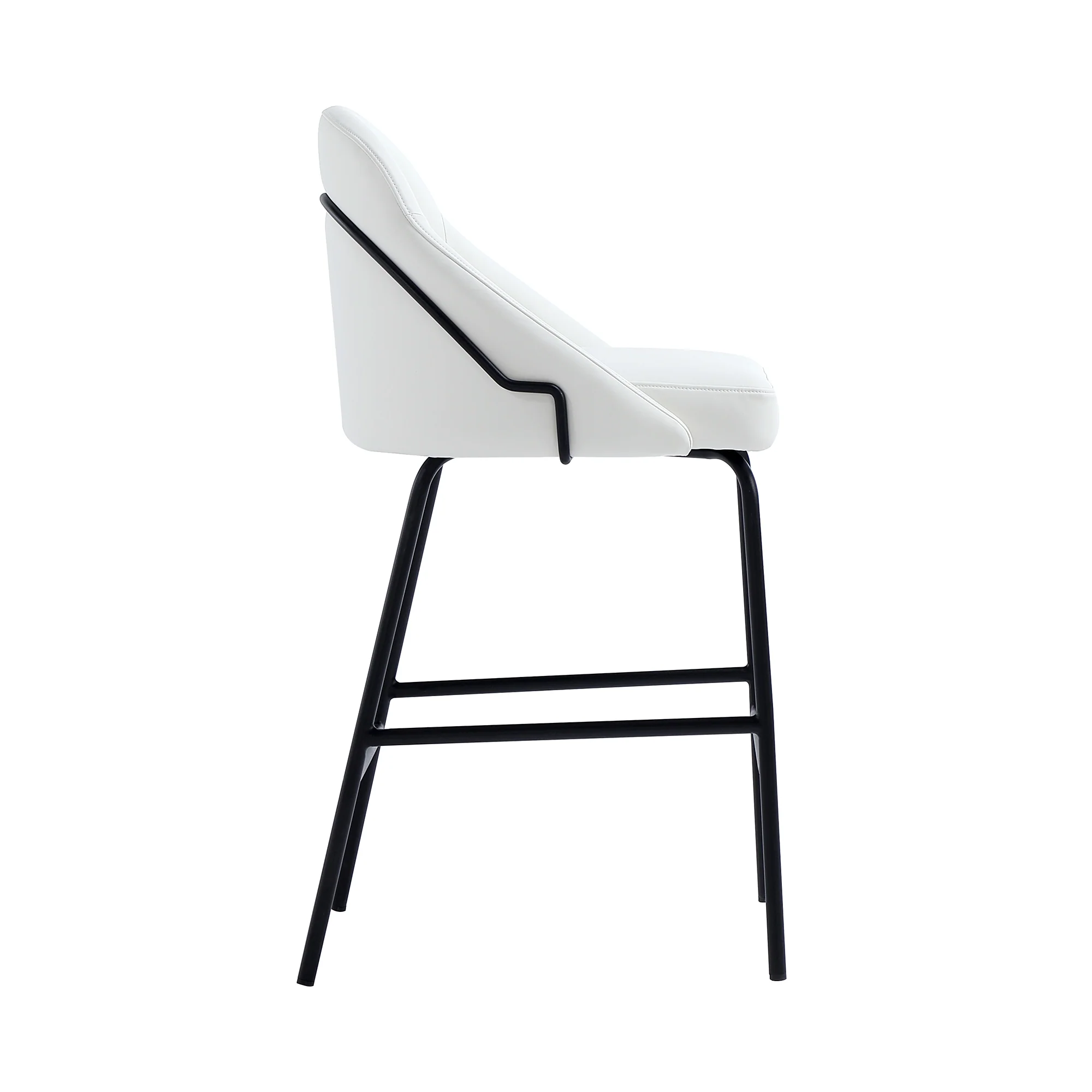 Gracie Counter Stool in White and Black (set of 2) - Image 7