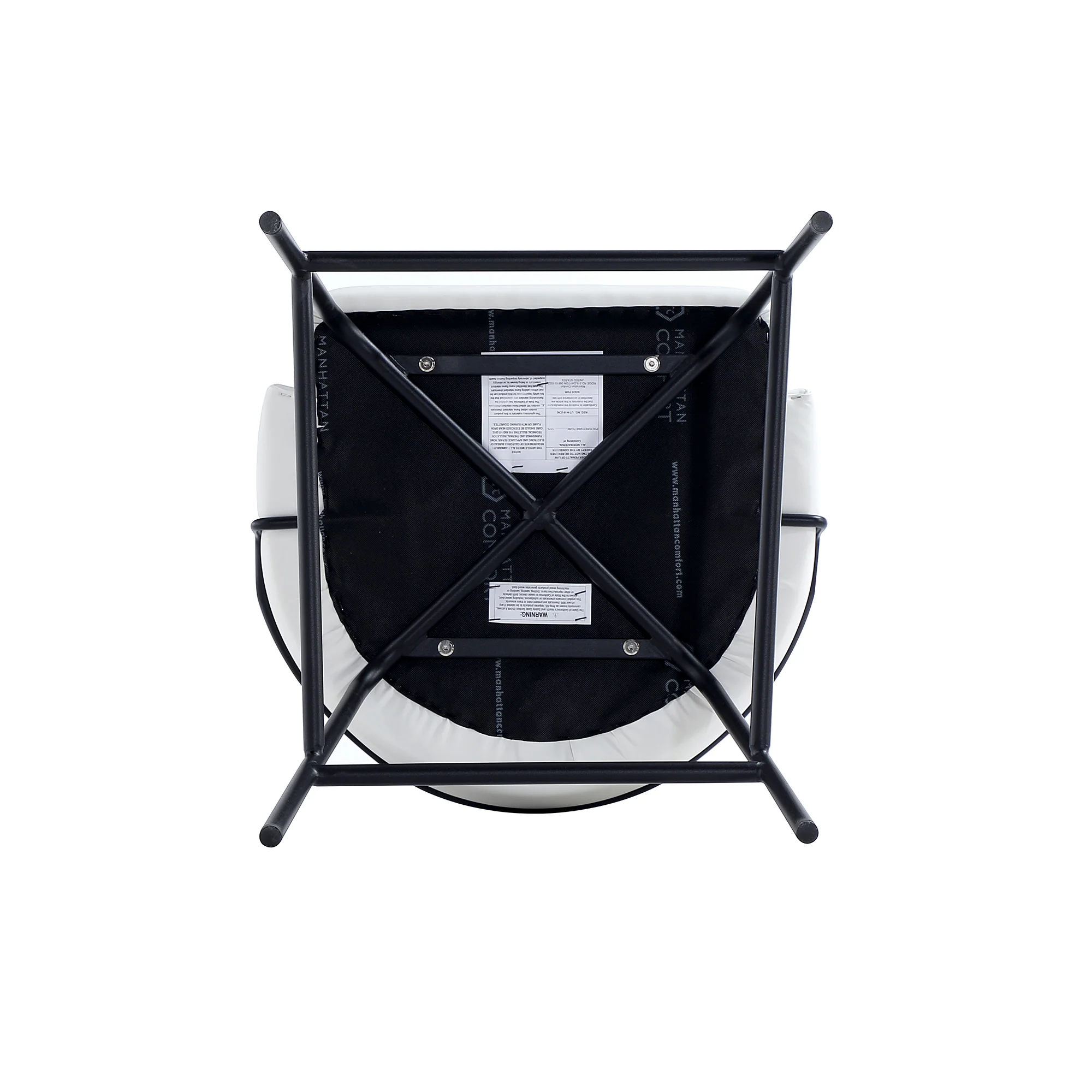 Gracie Counter Stool in White and Black (set of 3) - Image 10