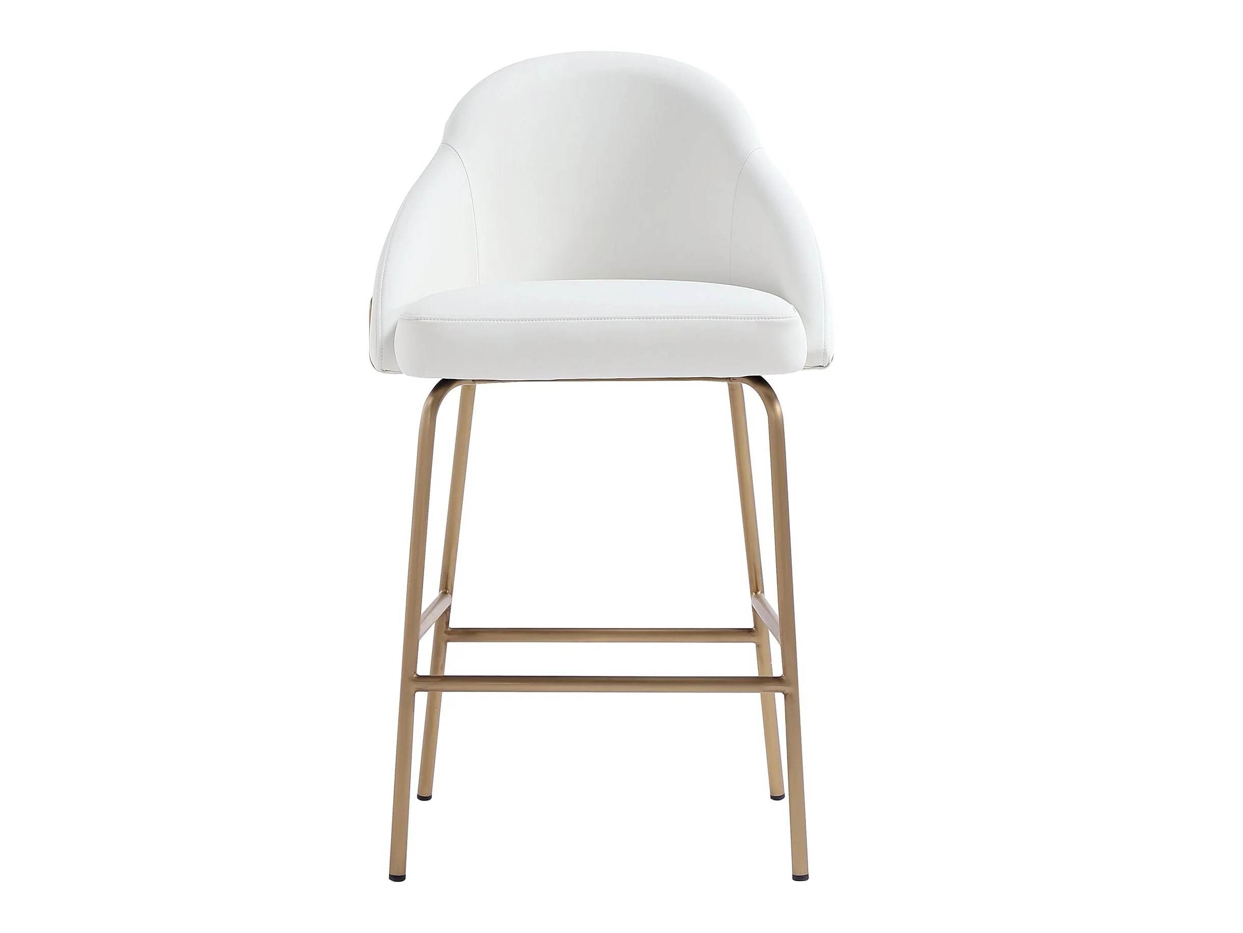 Gracie Counter Stool in White and Gold