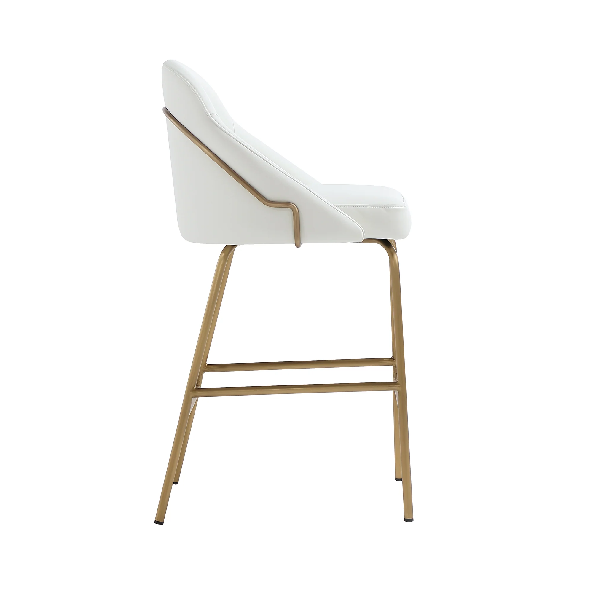 Gracie Counter Stool in White and Gold (set of 2) - Image 7