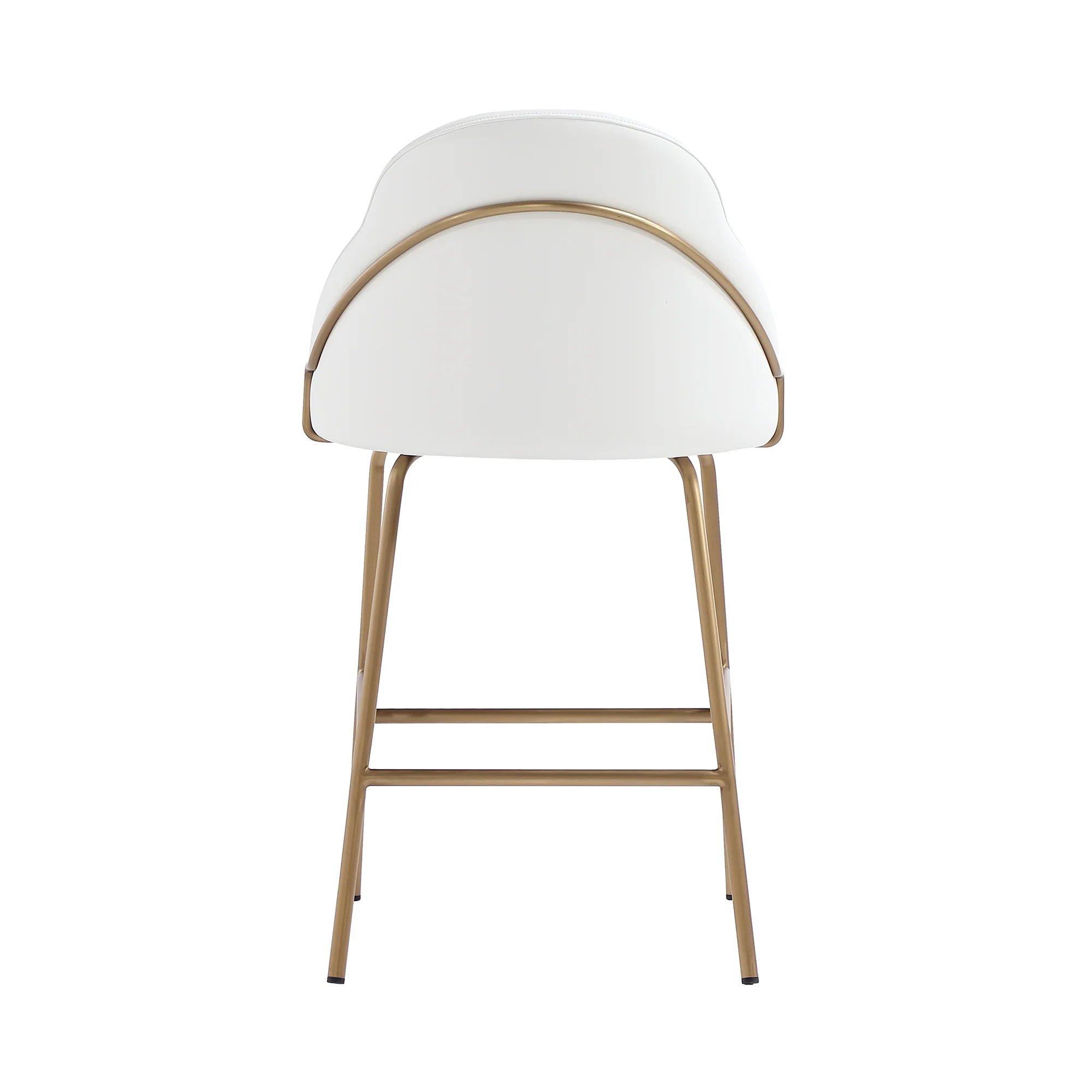Gracie Counter Stool in White and Gold (set of 2) - Image 8