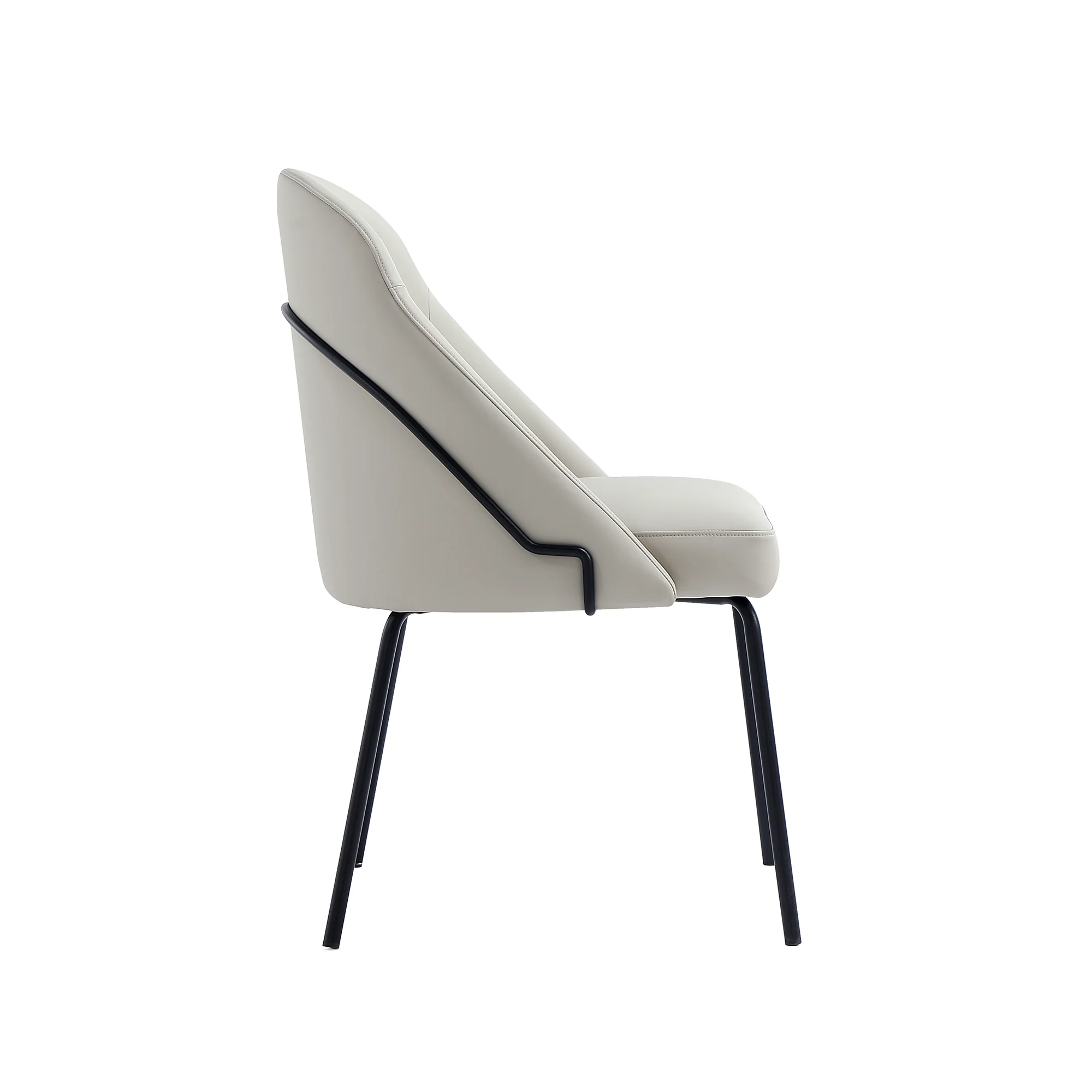 Gracie Dining Chair in Stone and Black (set of 2) - Image 7