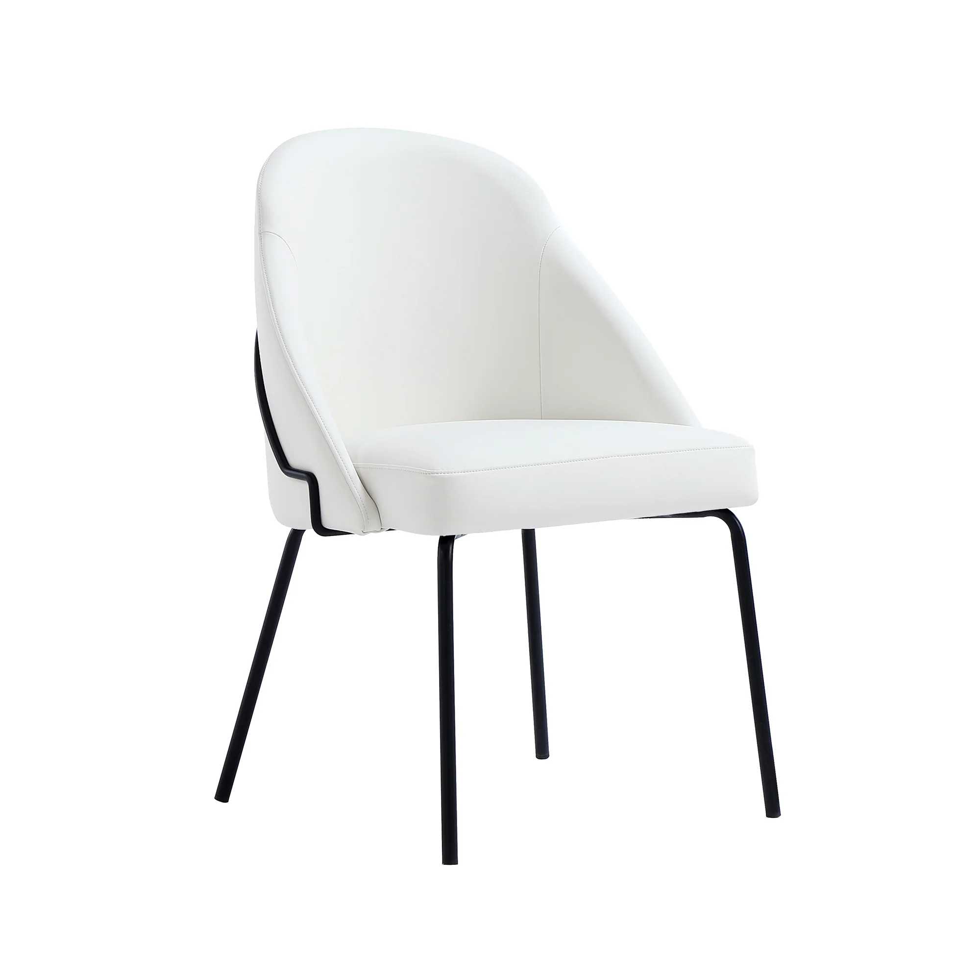 Gracie Dining Chair in White and Black (set of 2) - Image 6