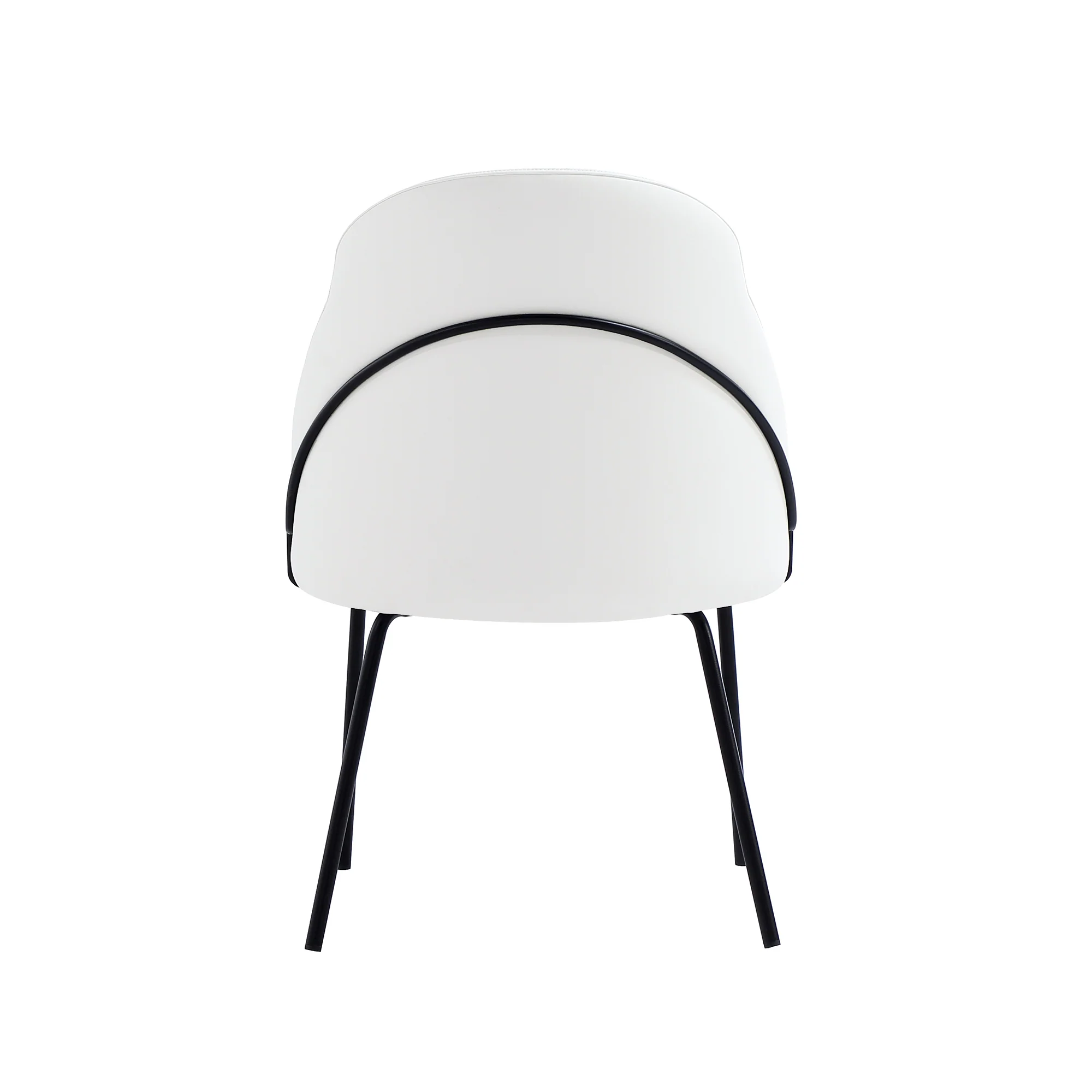 Gracie Dining Chair in White and Black (set of 4) - Image 8