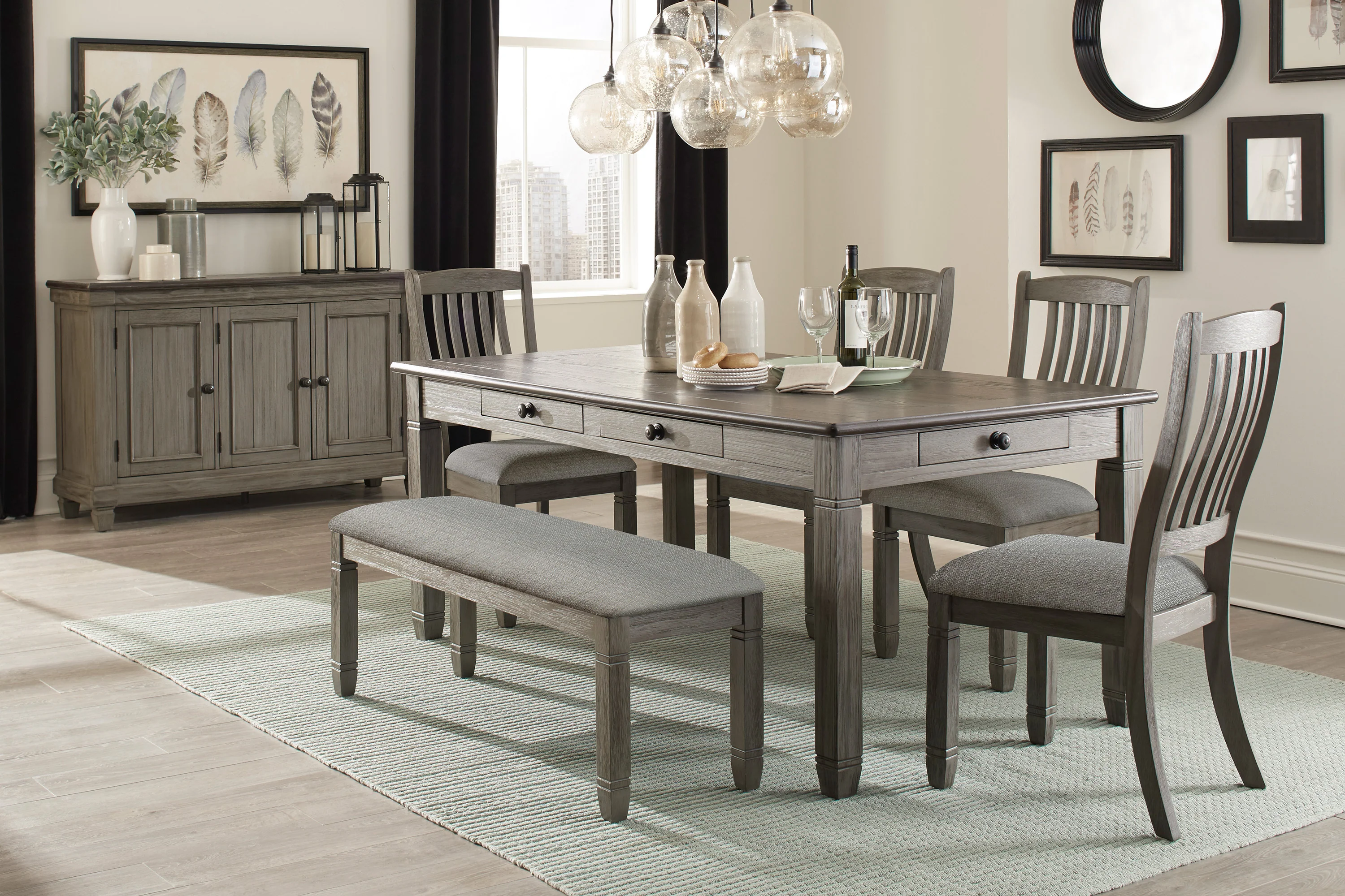 Granby Coffee / Antique Gray Dining Table - Image 5