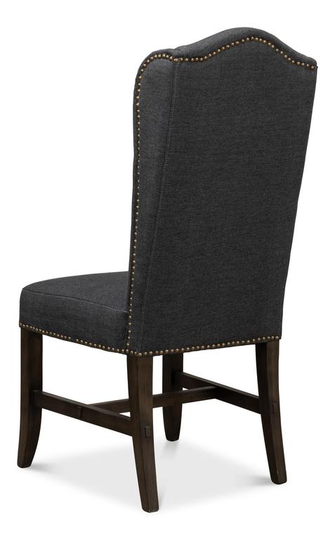Grand Manor Black High Back Dining Chair (Set of 2) - Image 4