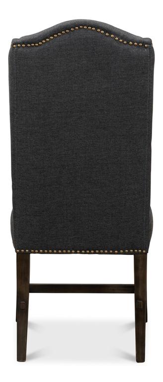 Grand Manor Black High Back Dining Chair (Set of 2) - Image 5