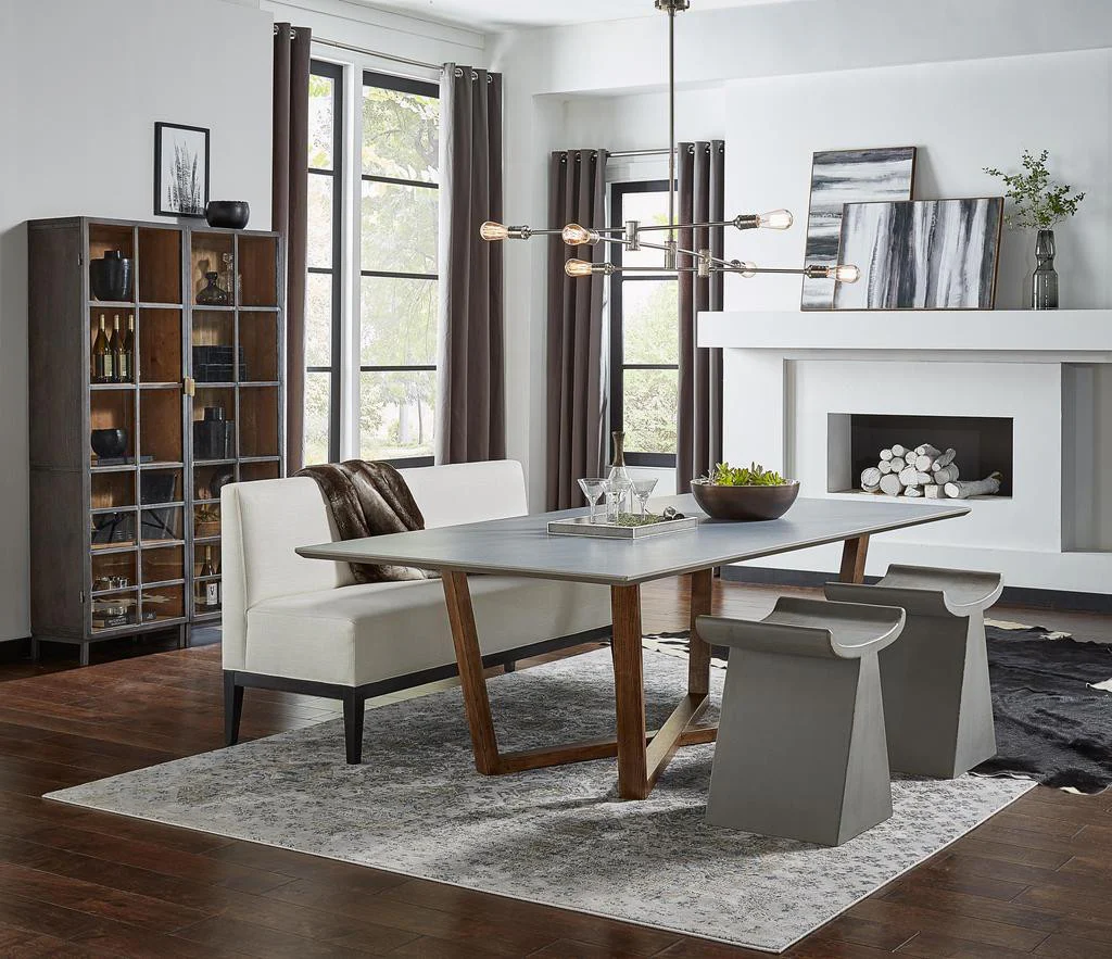 Grand Refined Grey Double Pedestal Dining Table - Image 15