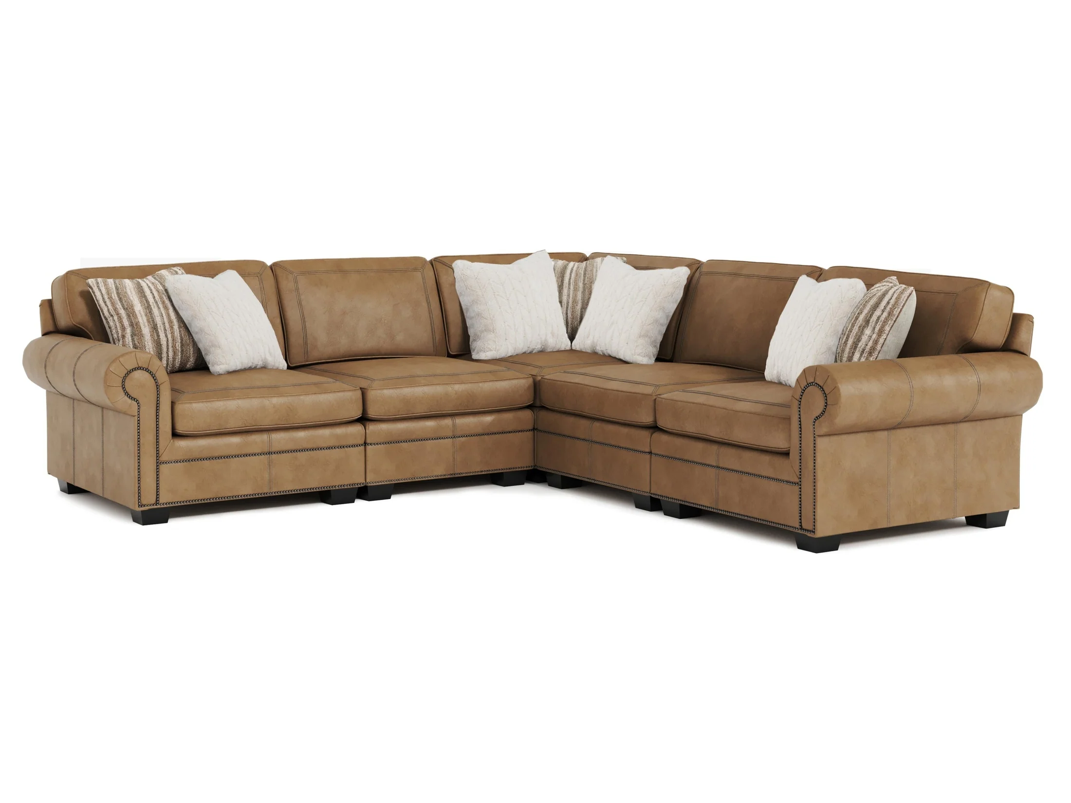 Grandview Camel Leather Sectional