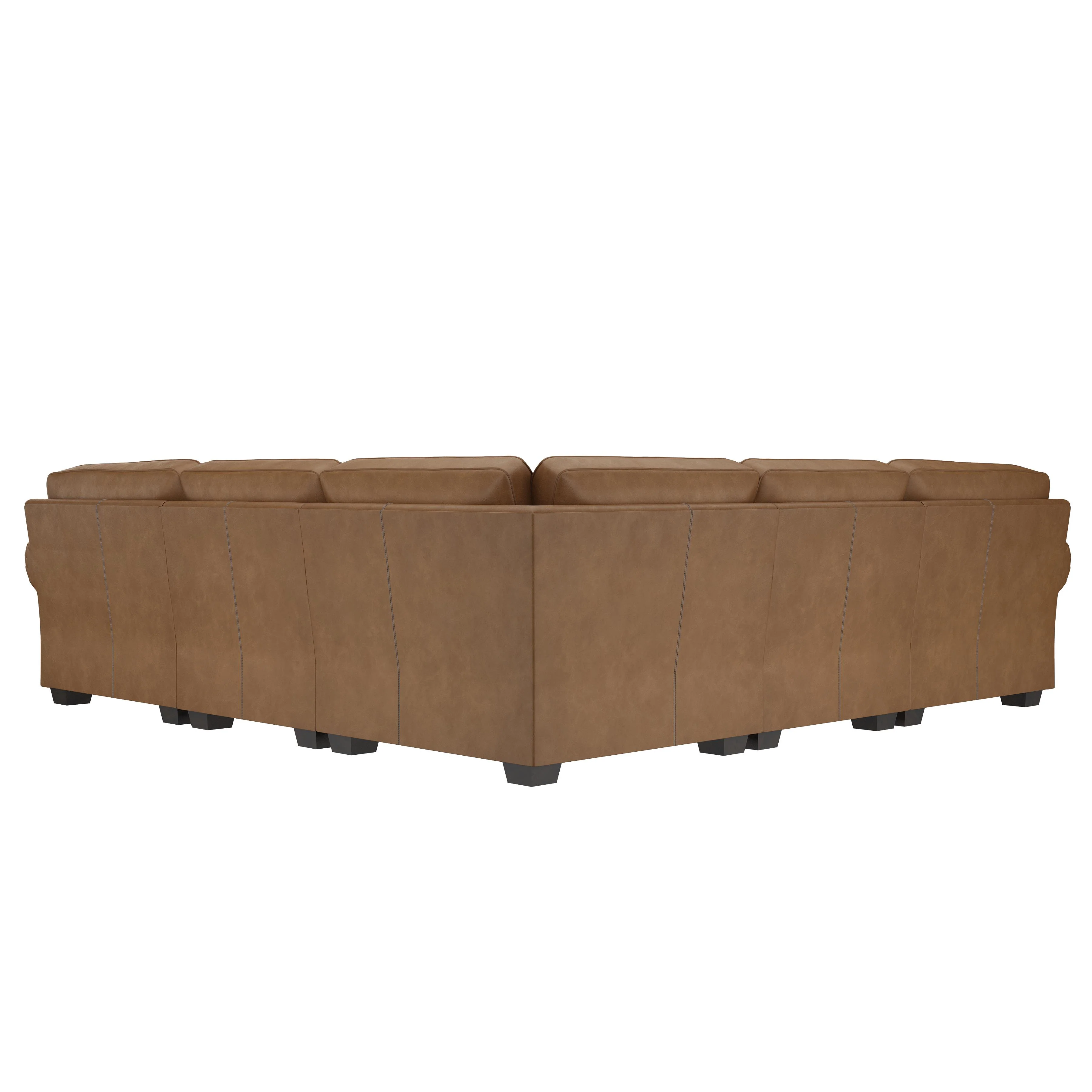 Grandview Camel Leather Sectional - Image 4