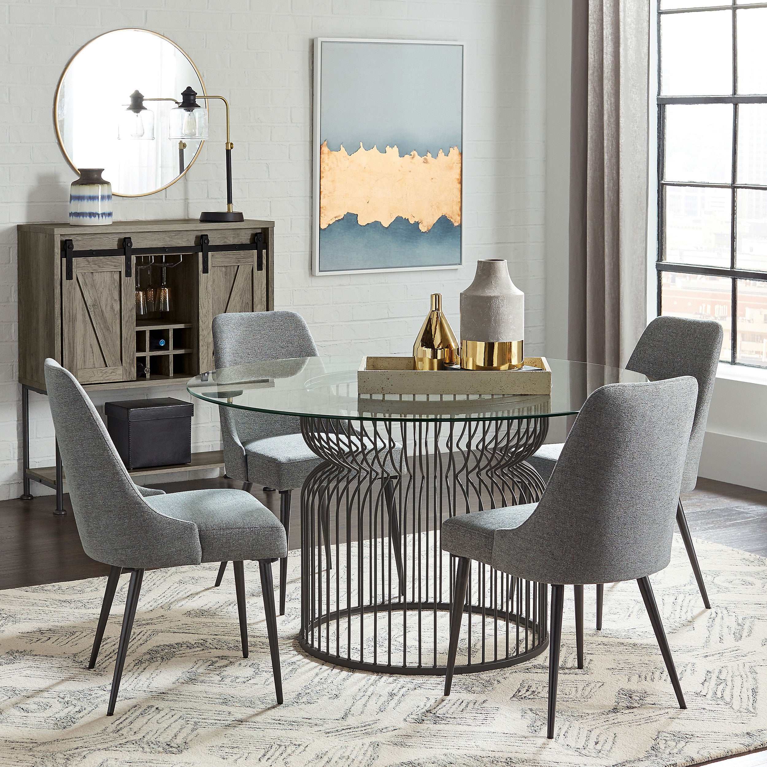 Granvia Gunmetal Dining Table Base - Image 3