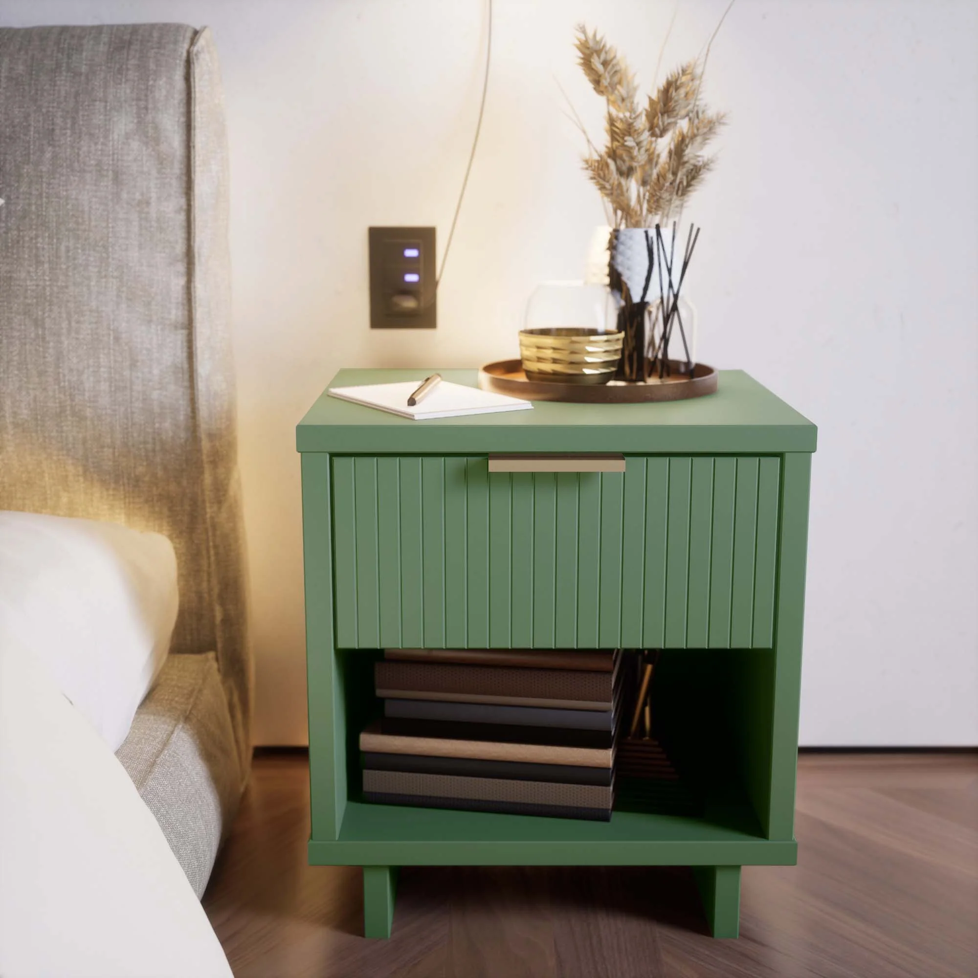 Granville Nightstand 1.0 in Sage Green - Image 2