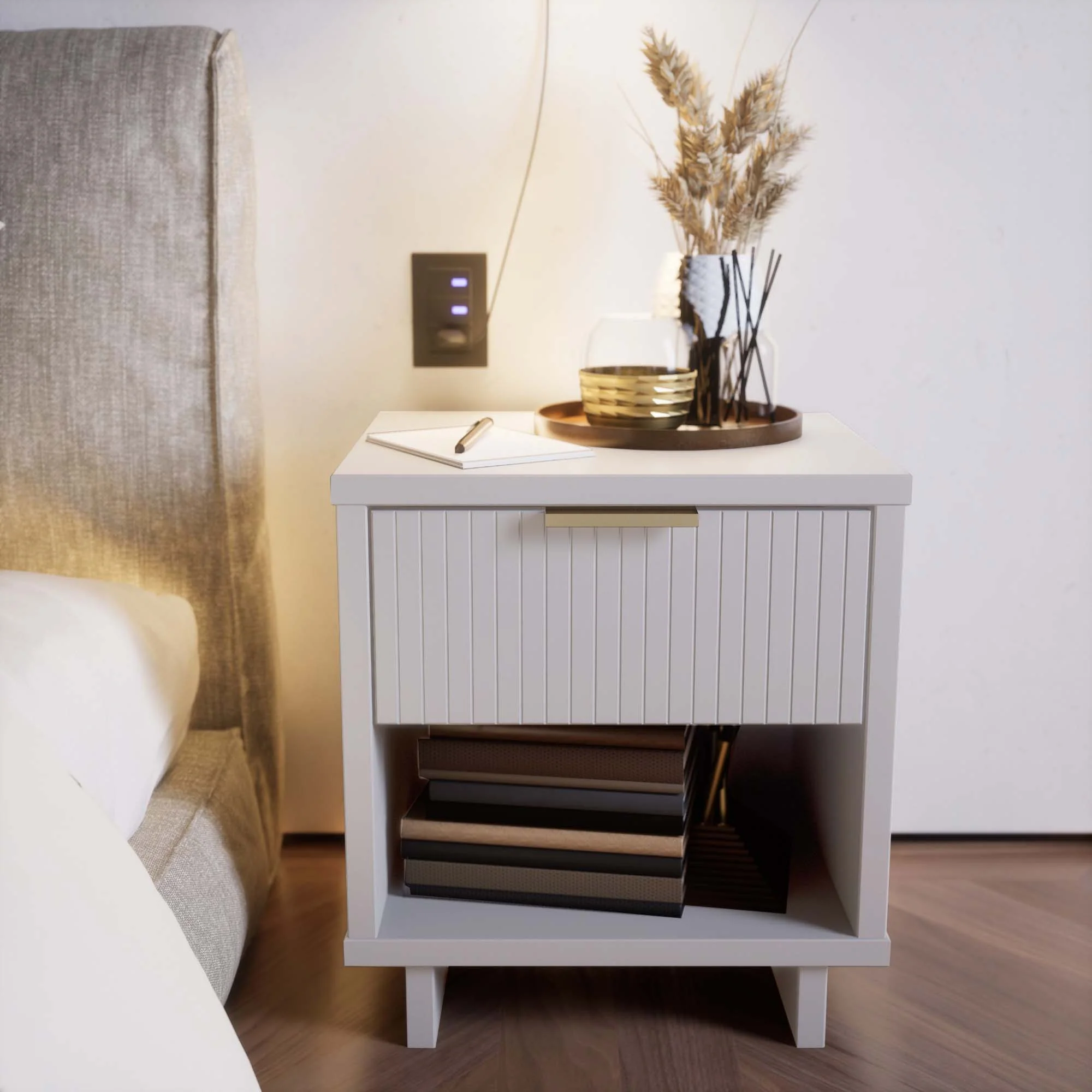 Granville Nightstand 1.0 in White - Image 2
