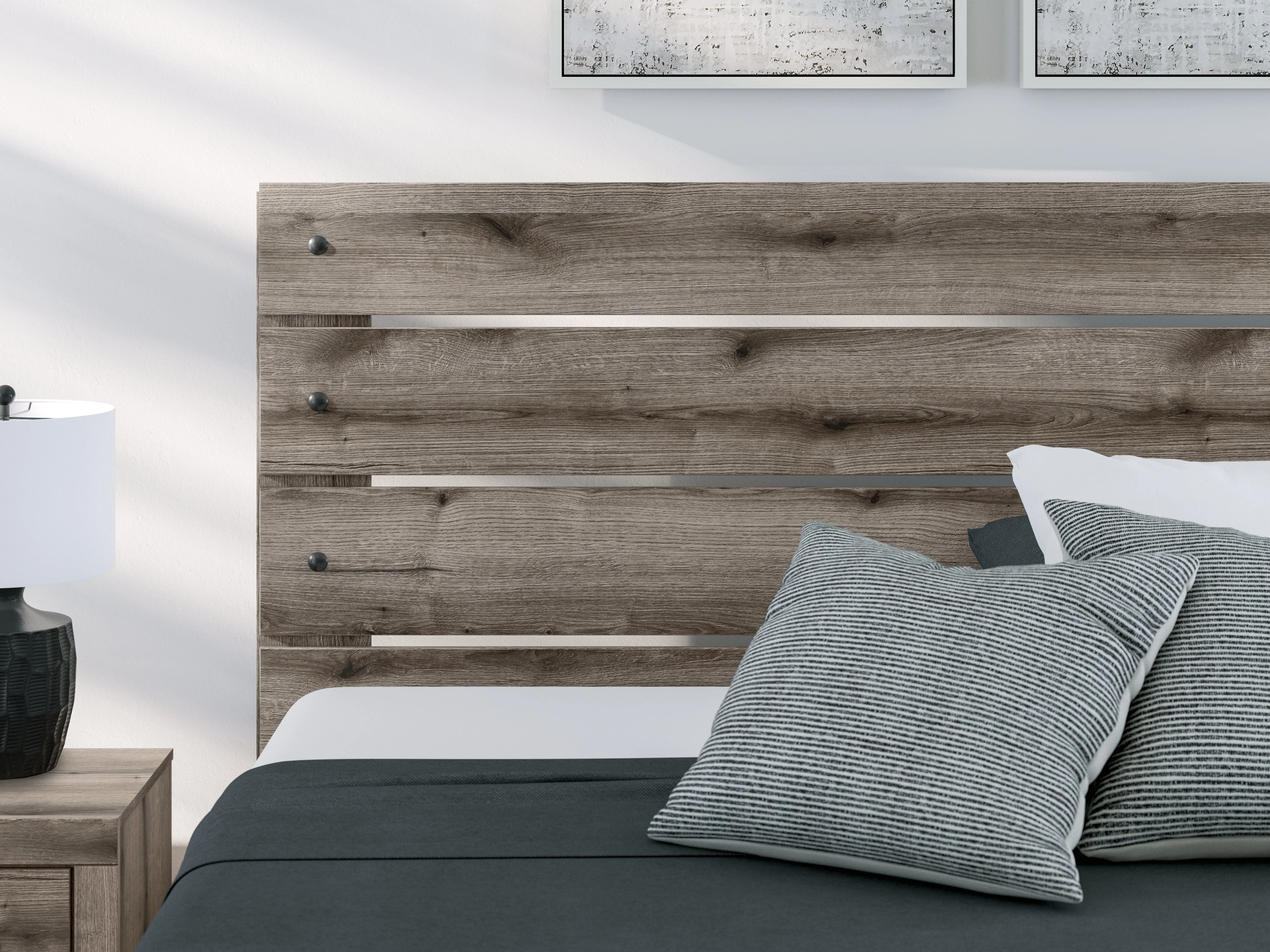 Graystorm Brown Gray King Panel Bed (Online Special Price) - Image 9