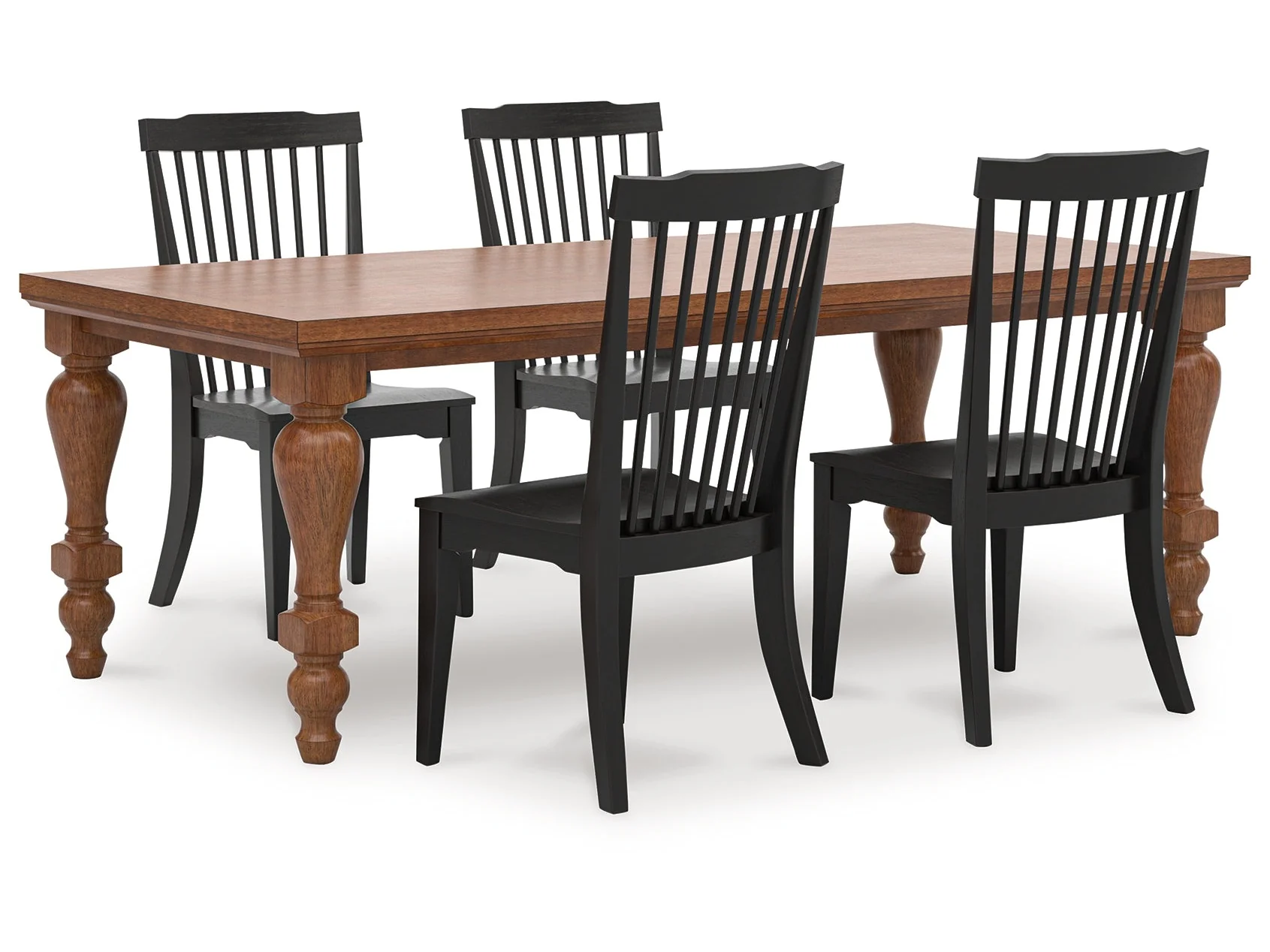 Greddinton Black/Brown Dining Table and 4 Chairs (Online Special Price)