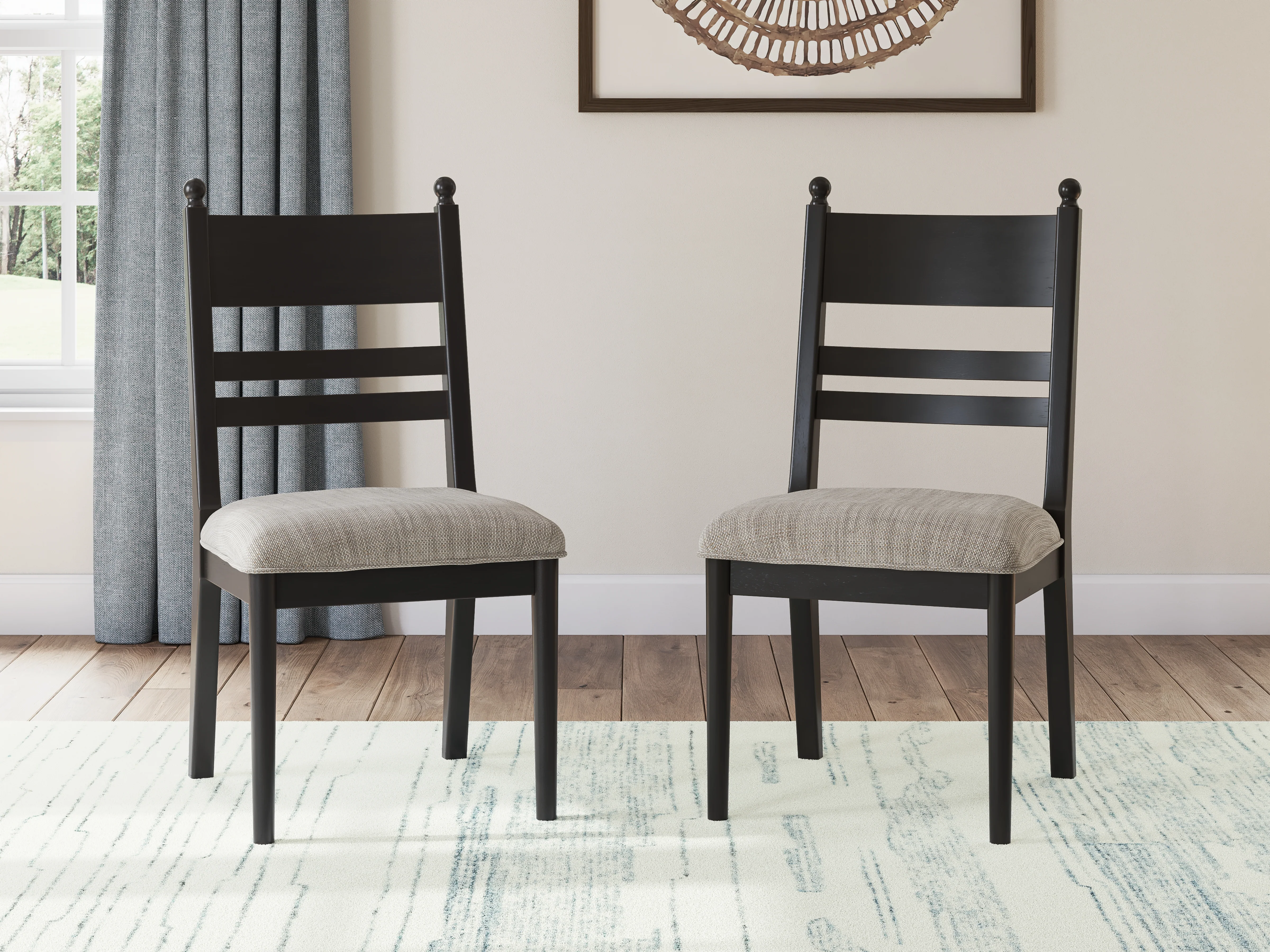 Greddinton Black/Brown Dining Table and 4 Chairs - Image 10