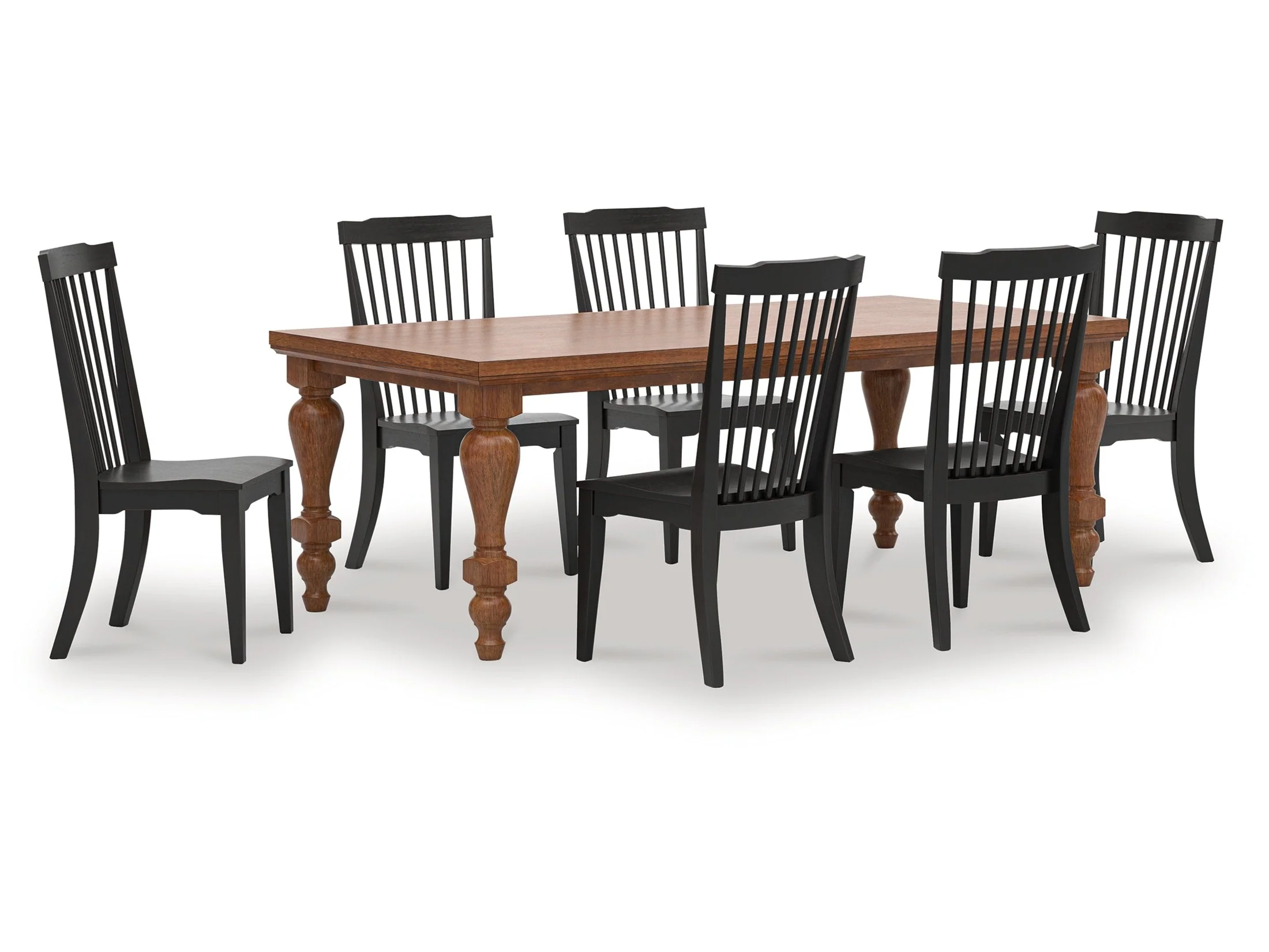 Greddinton Black/Brown Dining Table and 6 Chairs (Online Special Price)