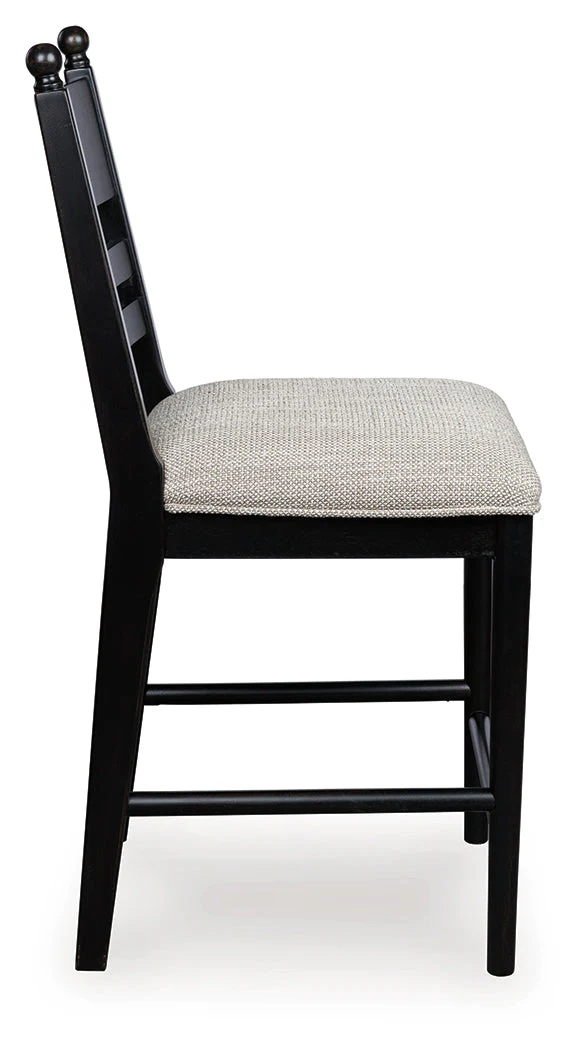 Greddinton Black Upholstered Barstool (Set of 2) (Online Special Price) - Image 4