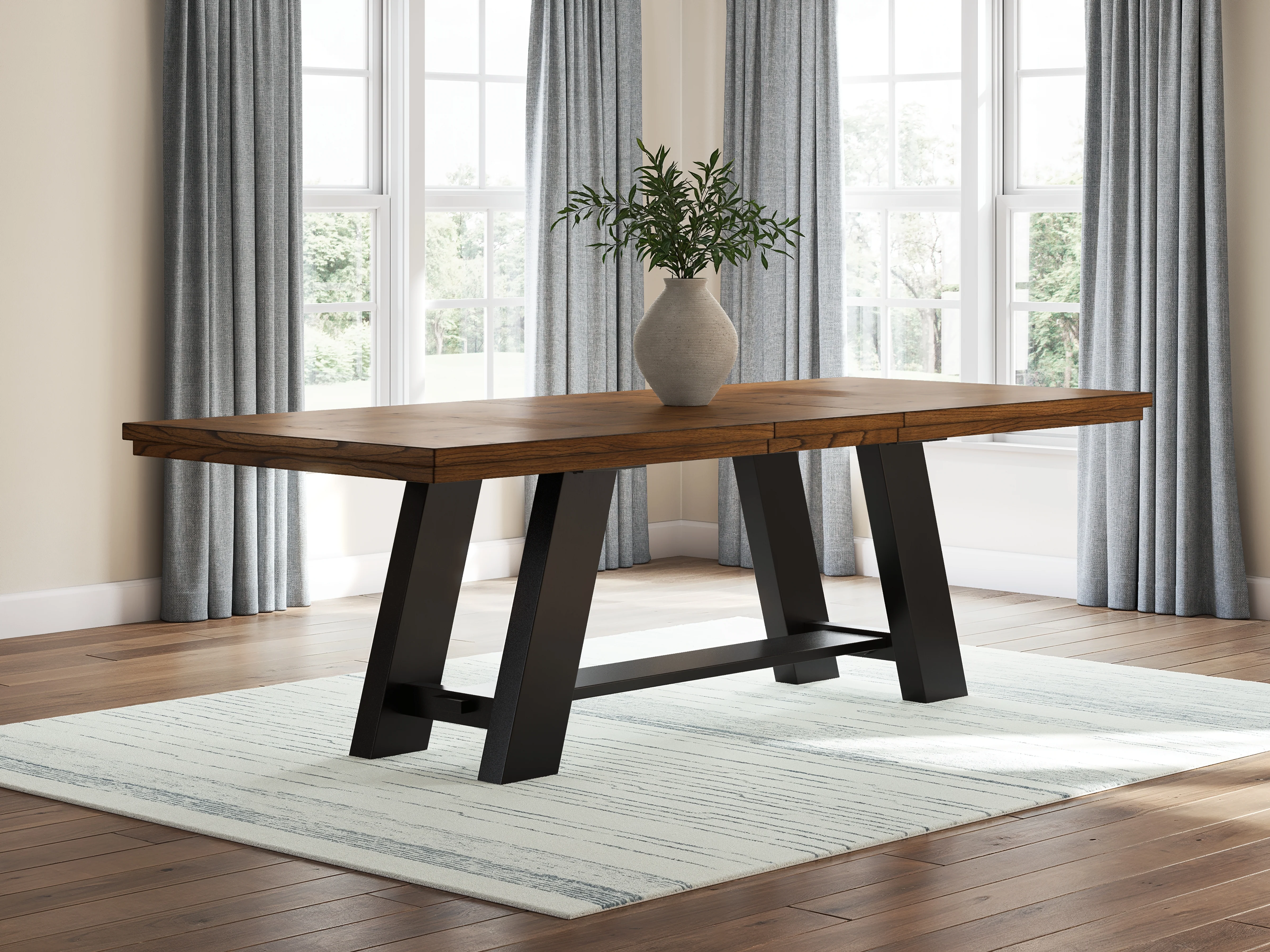 Greddinton Brown/Black Extension Dining Table and 4 Chairs (Online Special Price) - Image 7