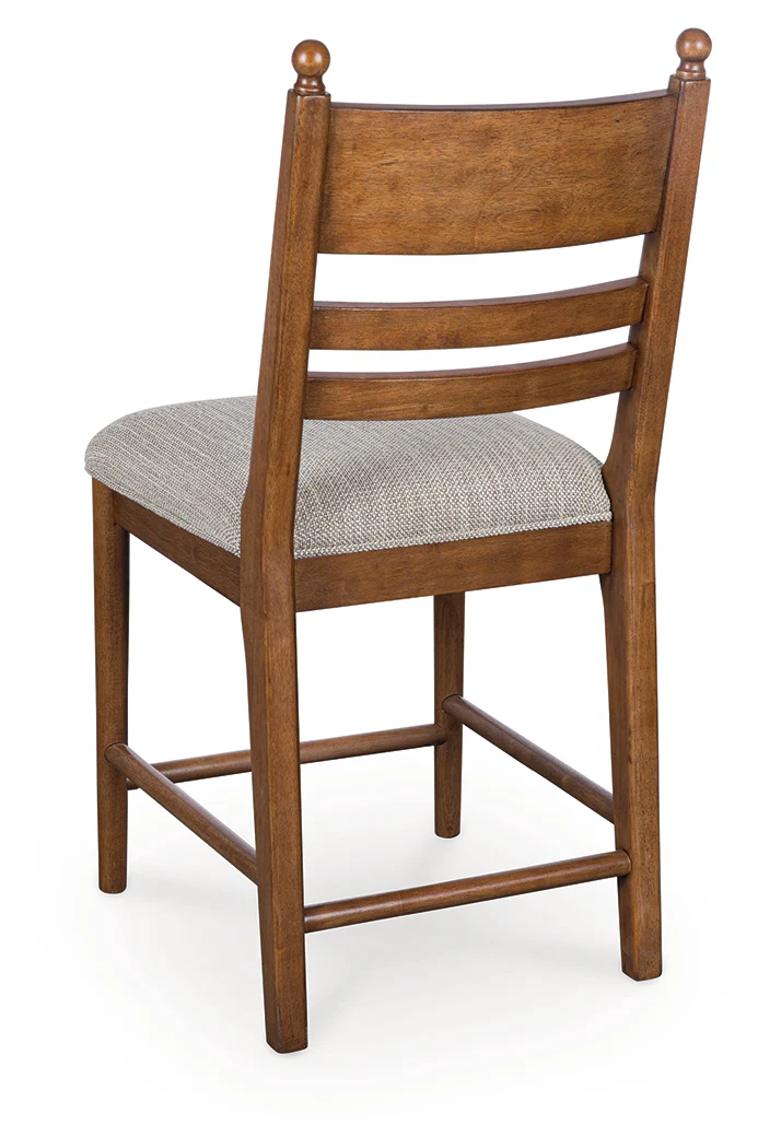 Greddinton Brown Upholstered Barstool (Set of 2) - Image 5