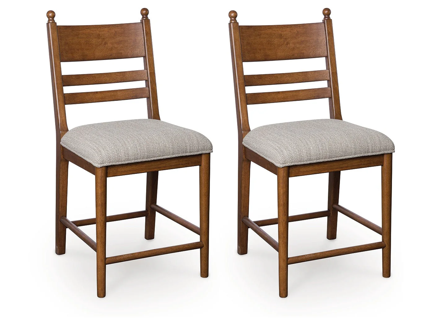 Greddinton Brown Upholstered Barstool (Set of 2) (Online Special Price)