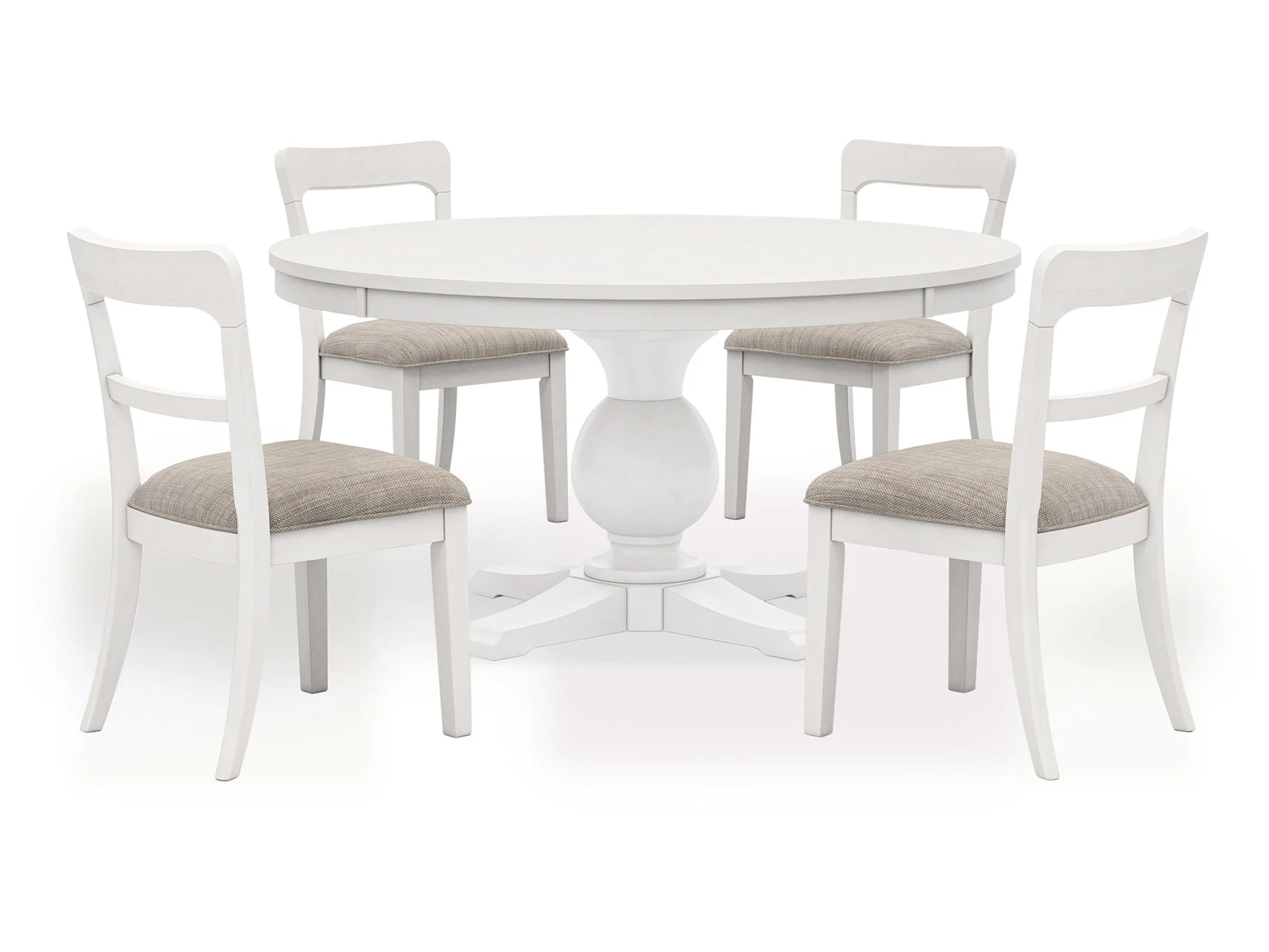 Greddinton White Dining Table and 4 Chairs (Online Special Price)
