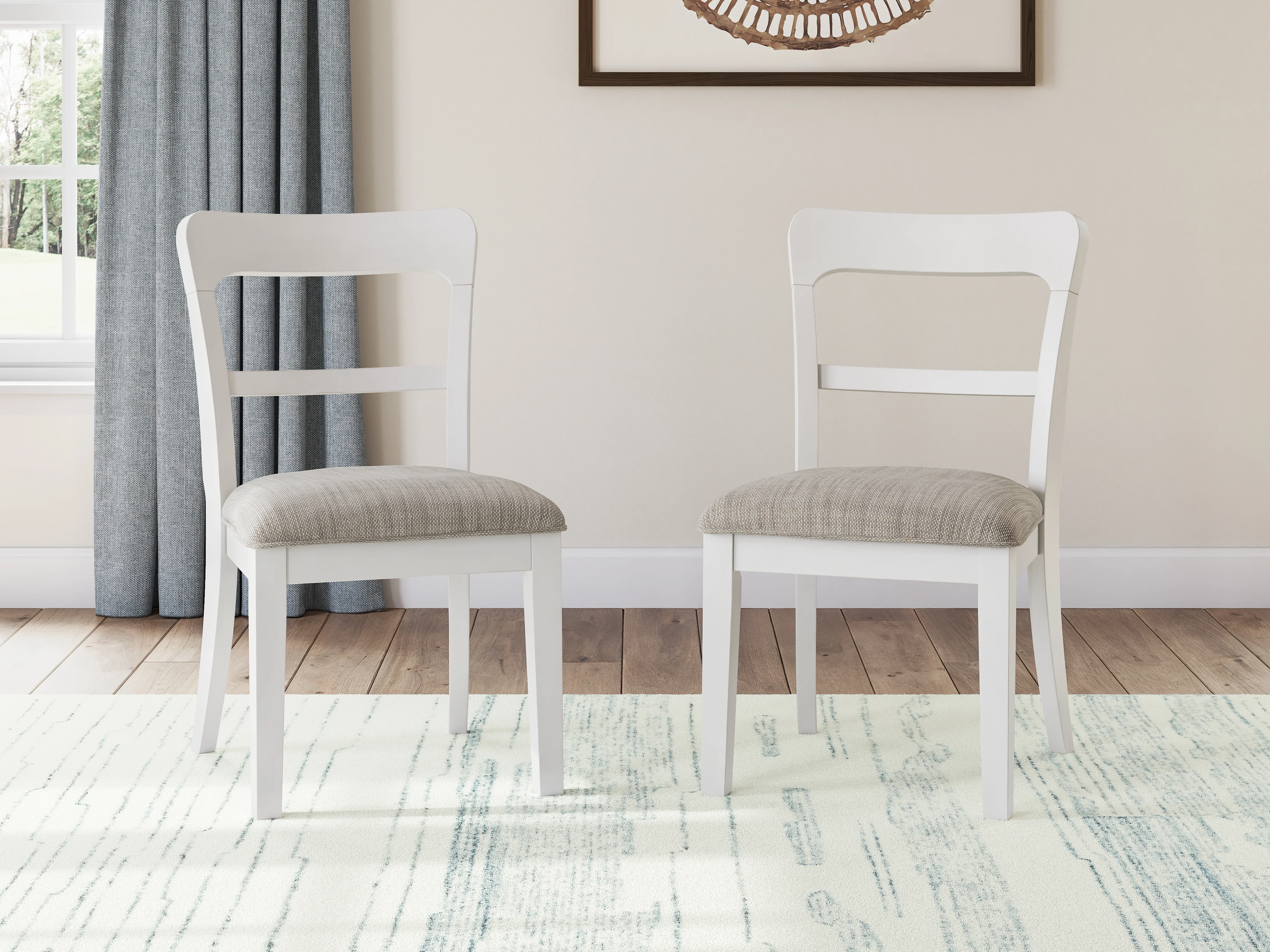 Greddinton White Dining Table and 4 Chairs (Online Special Price) - Image 8
