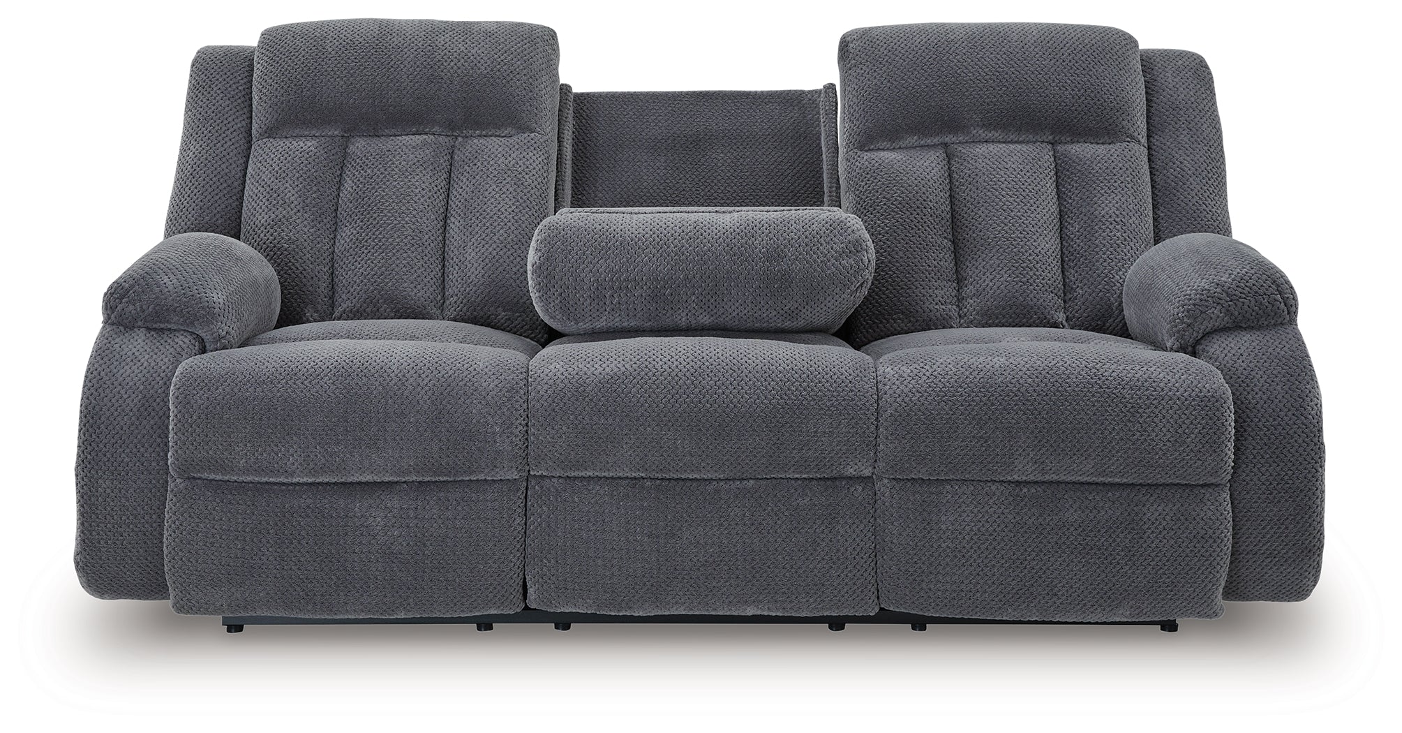 Greely Bend Steel Power Reclining Sofa with Drop Down Table - Image 4