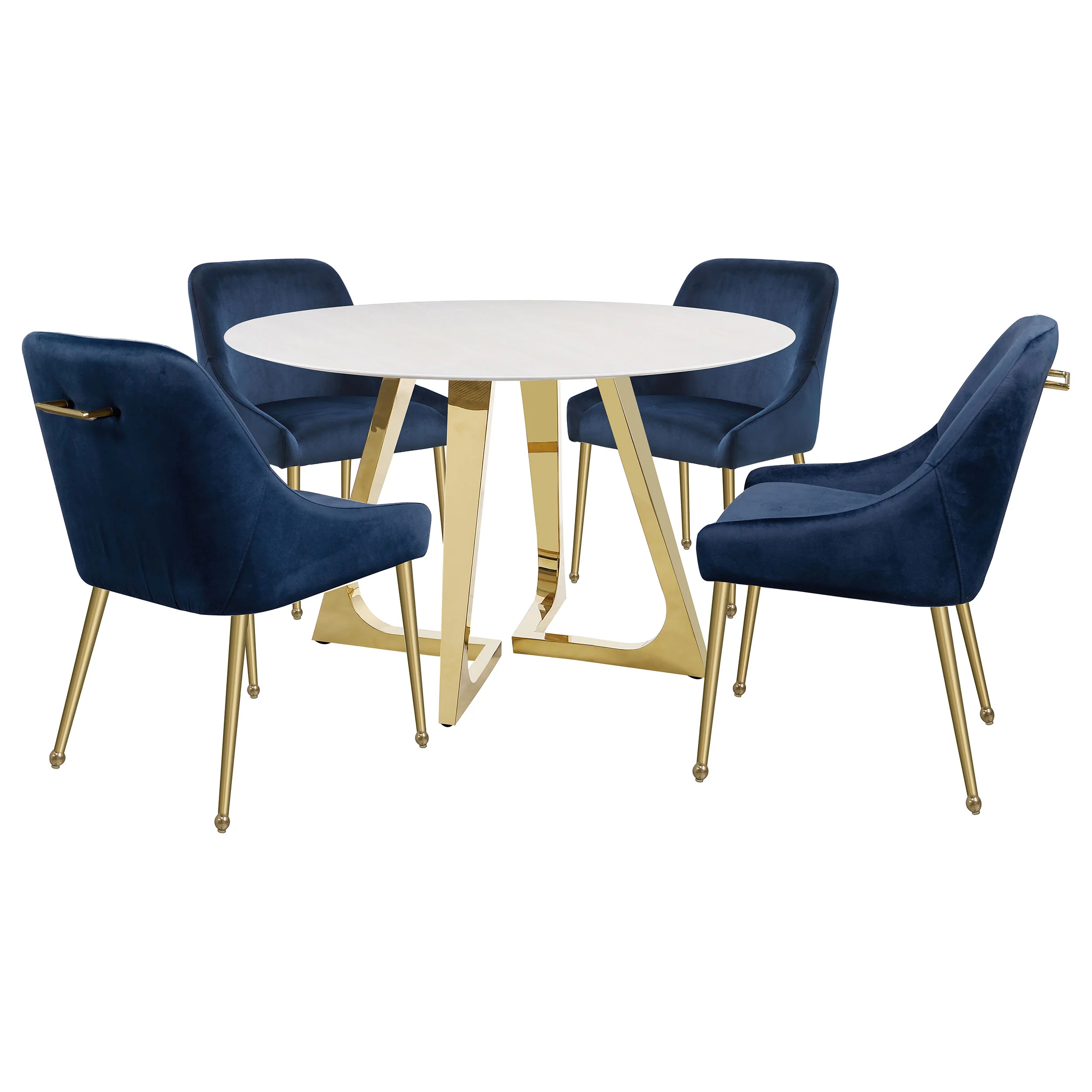 Gwynn White/Gold Dining Room Table - Image 10