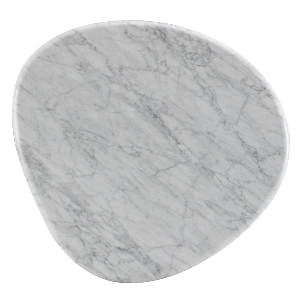 Haidar Natural Marble/Brown End Table - Image 4
